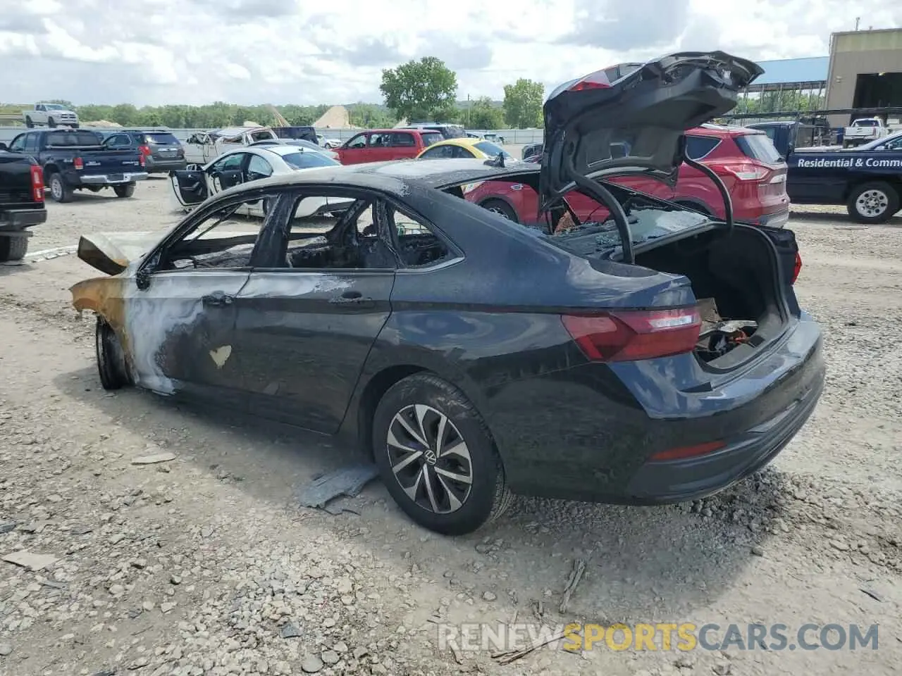 2 Photograph of a damaged car 3VW5M7BU7PM047677 VOLKSWAGEN JETTA 2023