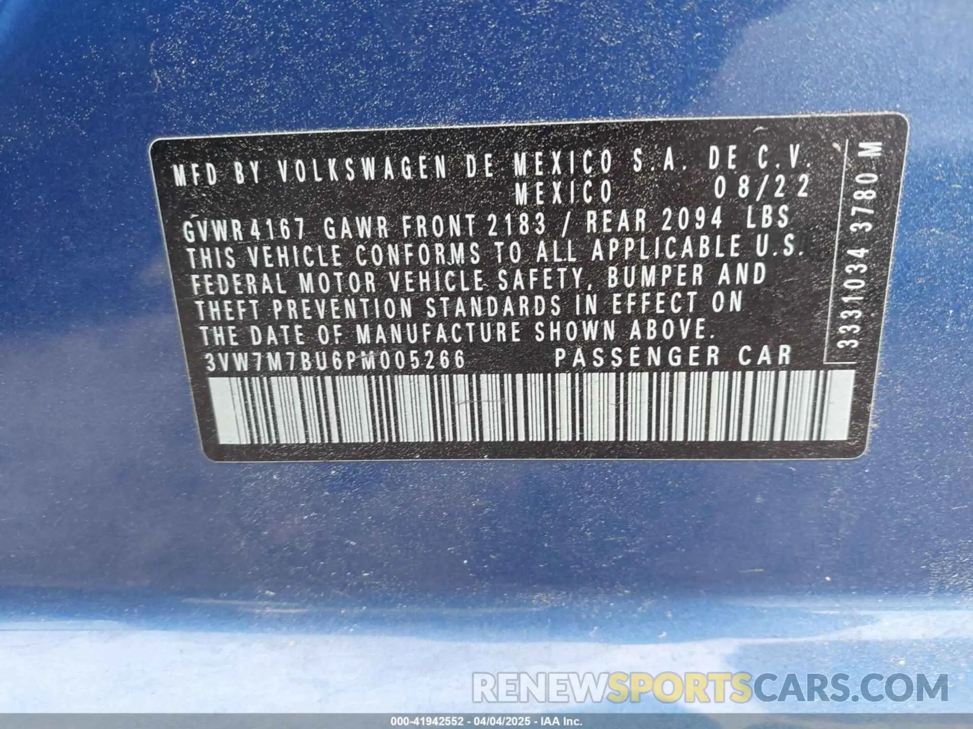 9 Фотография поврежденного автомобиля 3VW7M7BU6PM005266 VOLKSWAGEN JETTA 2023