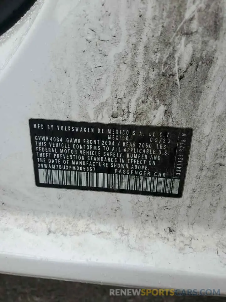 12 Фотография поврежденного автомобиля 3VWAM7BUXPM005857 VOLKSWAGEN JETTA 2023