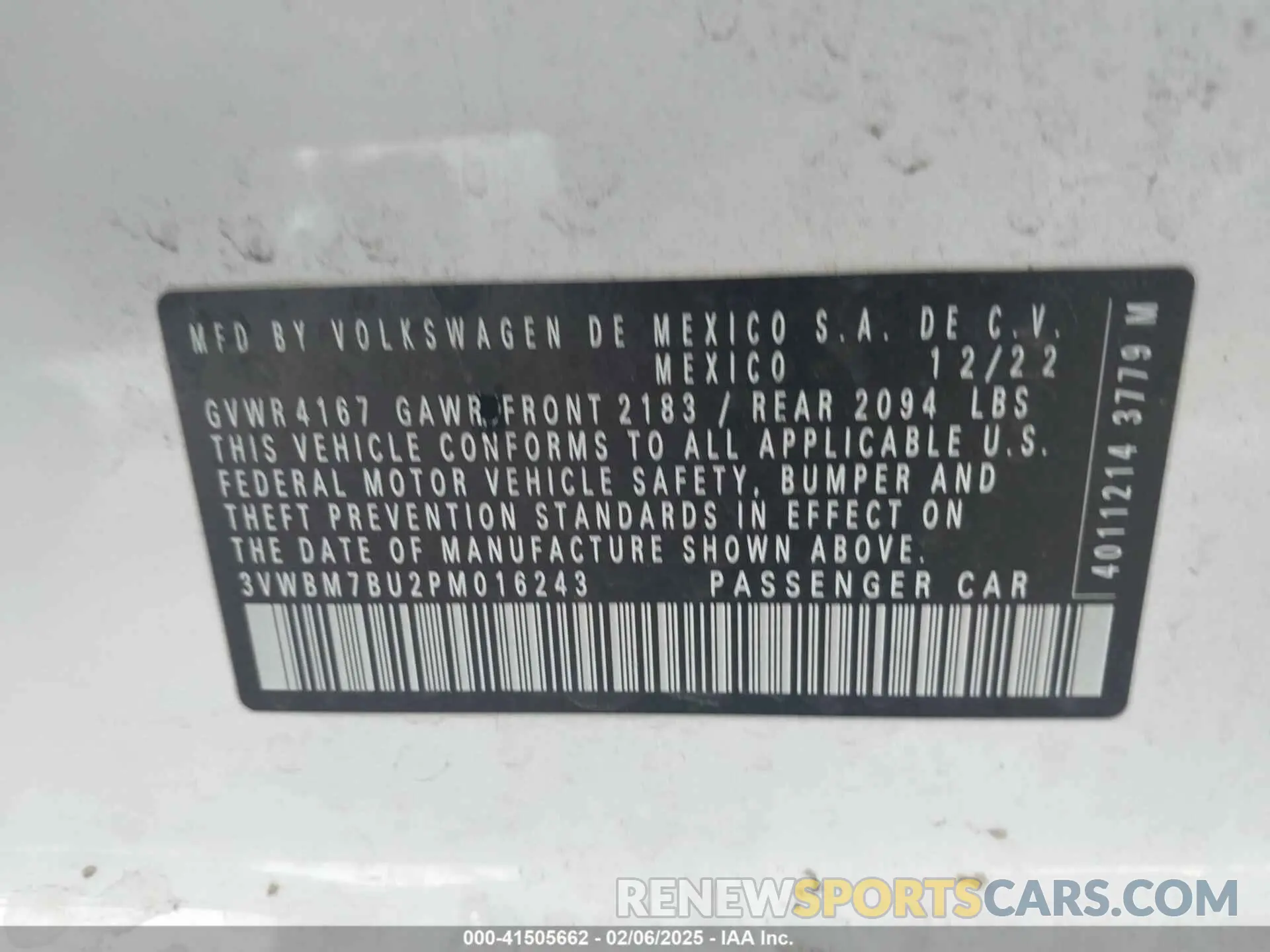 9 Photograph of a damaged car 3VWBM7BU2PM016243 VOLKSWAGEN JETTA 2023