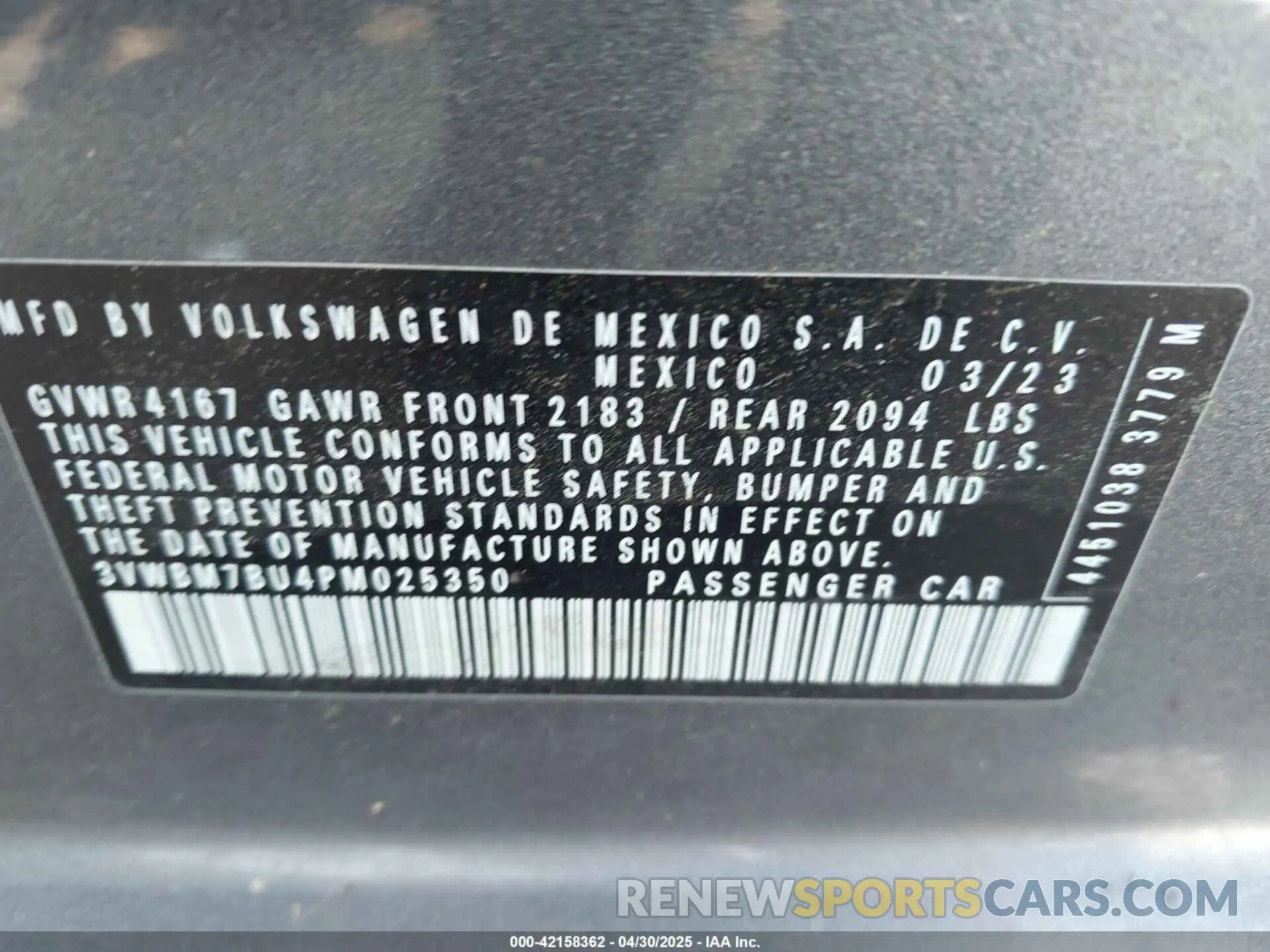 9 Photograph of a damaged car 3VWBM7BU4PM025350 VOLKSWAGEN JETTA 2023
