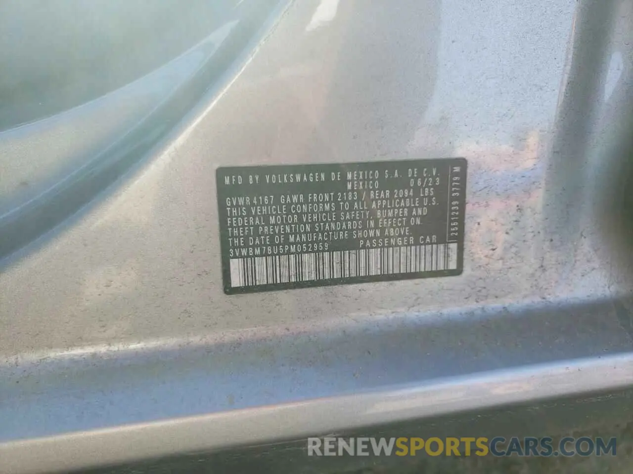 12 Фотография поврежденного автомобиля 3VWBM7BU5PM052959 VOLKSWAGEN JETTA 2023