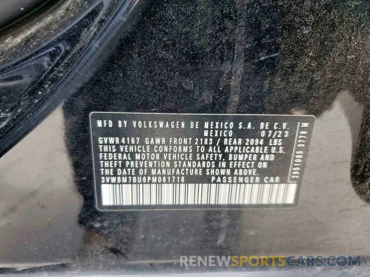 14 Photograph of a damaged car 3VWBM7BU6PM061718 VOLKSWAGEN JETTA 2023