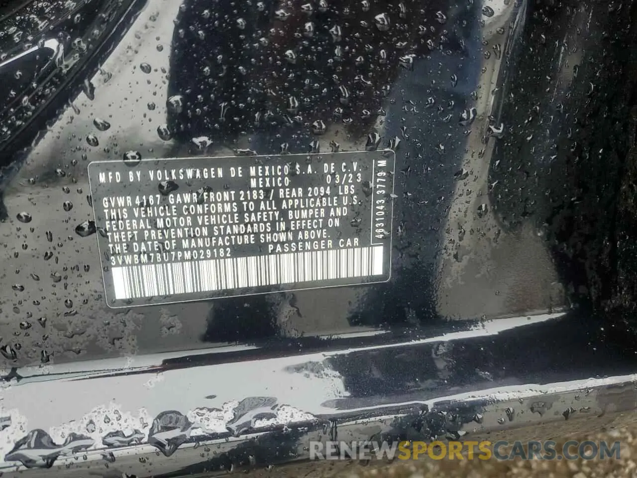 13 Photograph of a damaged car 3VWBM7BU7PM029182 VOLKSWAGEN JETTA 2023