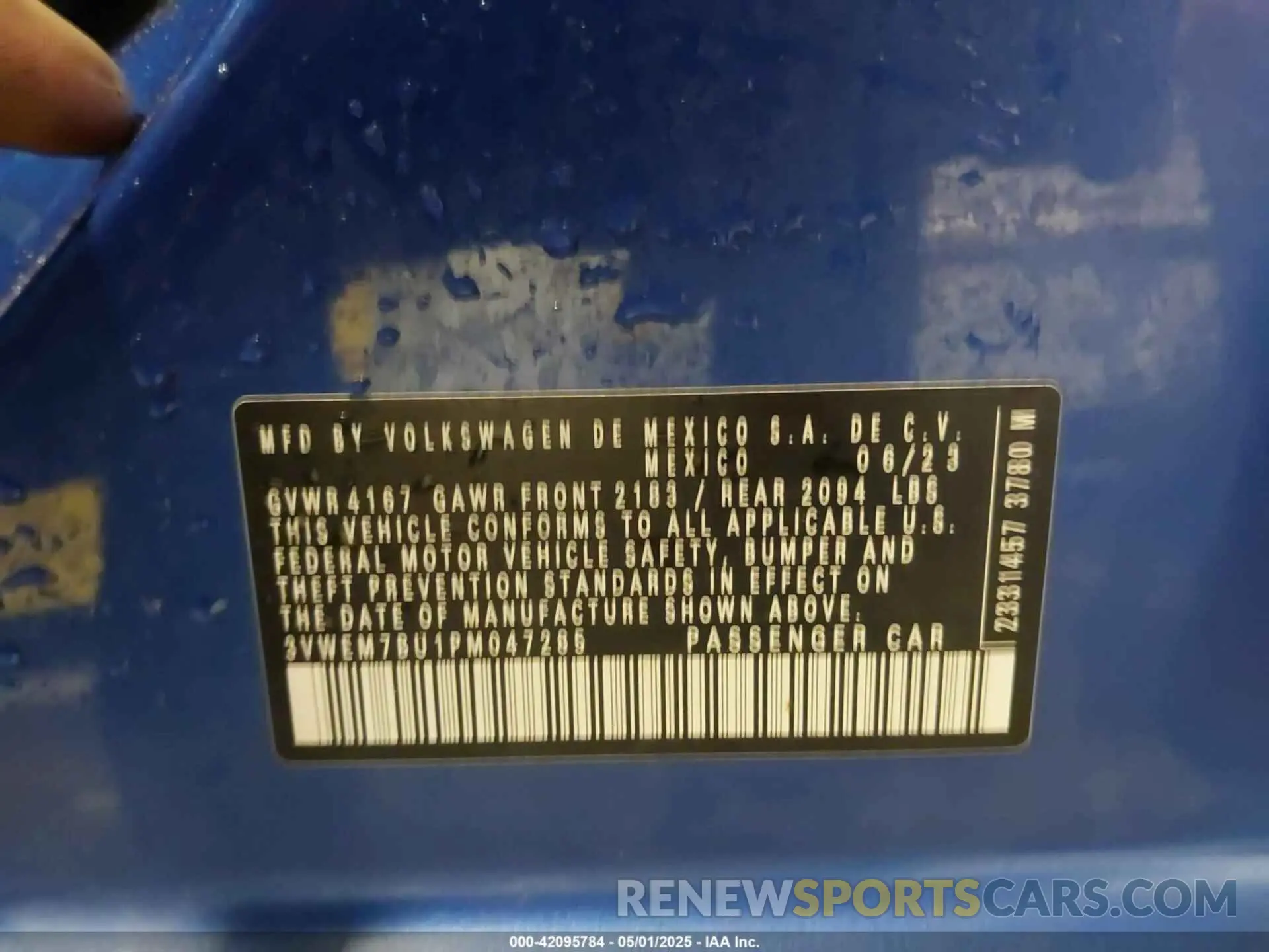 9 Photograph of a damaged car 3VWEM7BU1PM047285 VOLKSWAGEN JETTA 2023