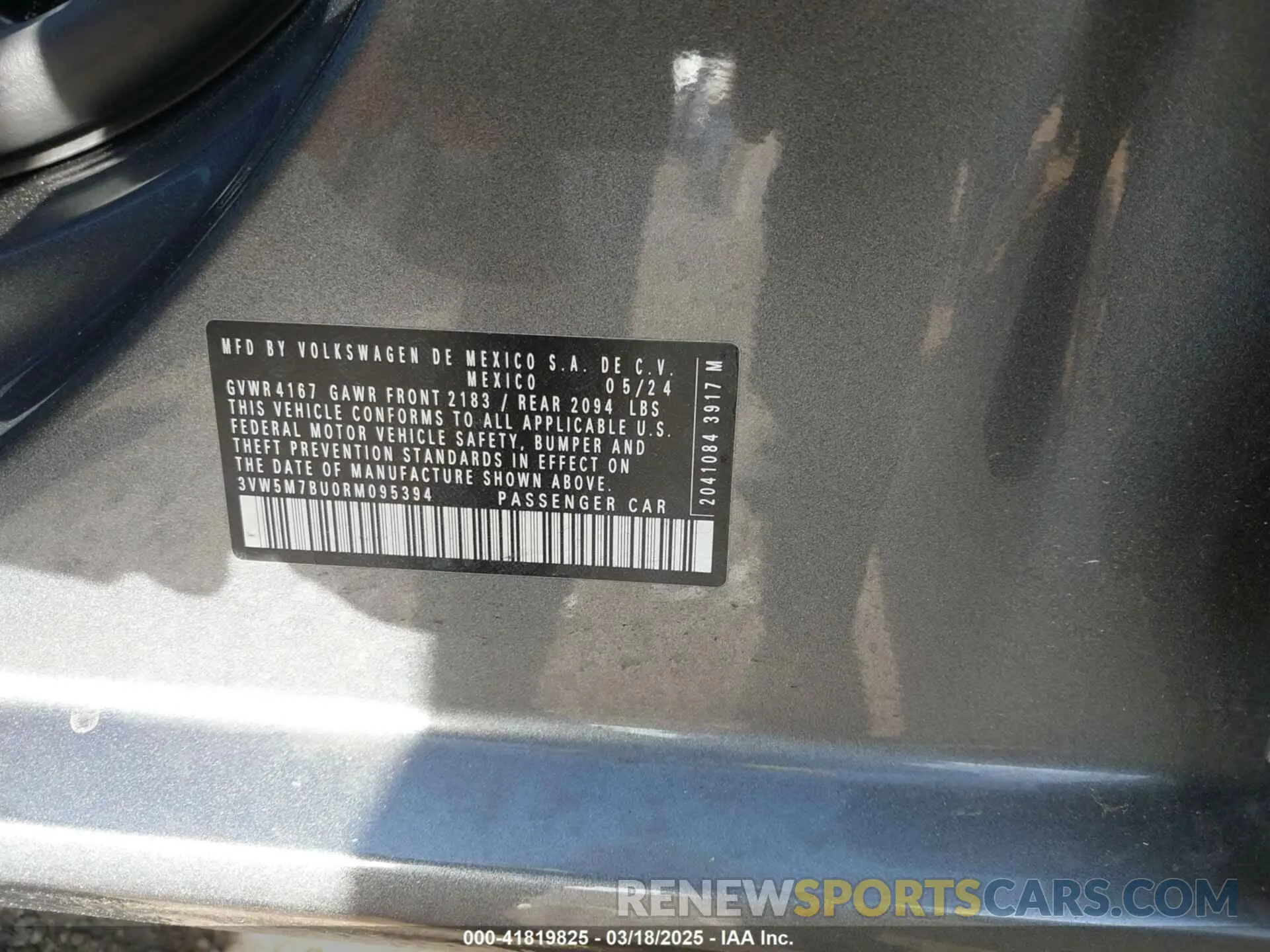 9 Фотография поврежденного автомобиля 3VW5M7BU0RM095394 VOLKSWAGEN JETTA 2024