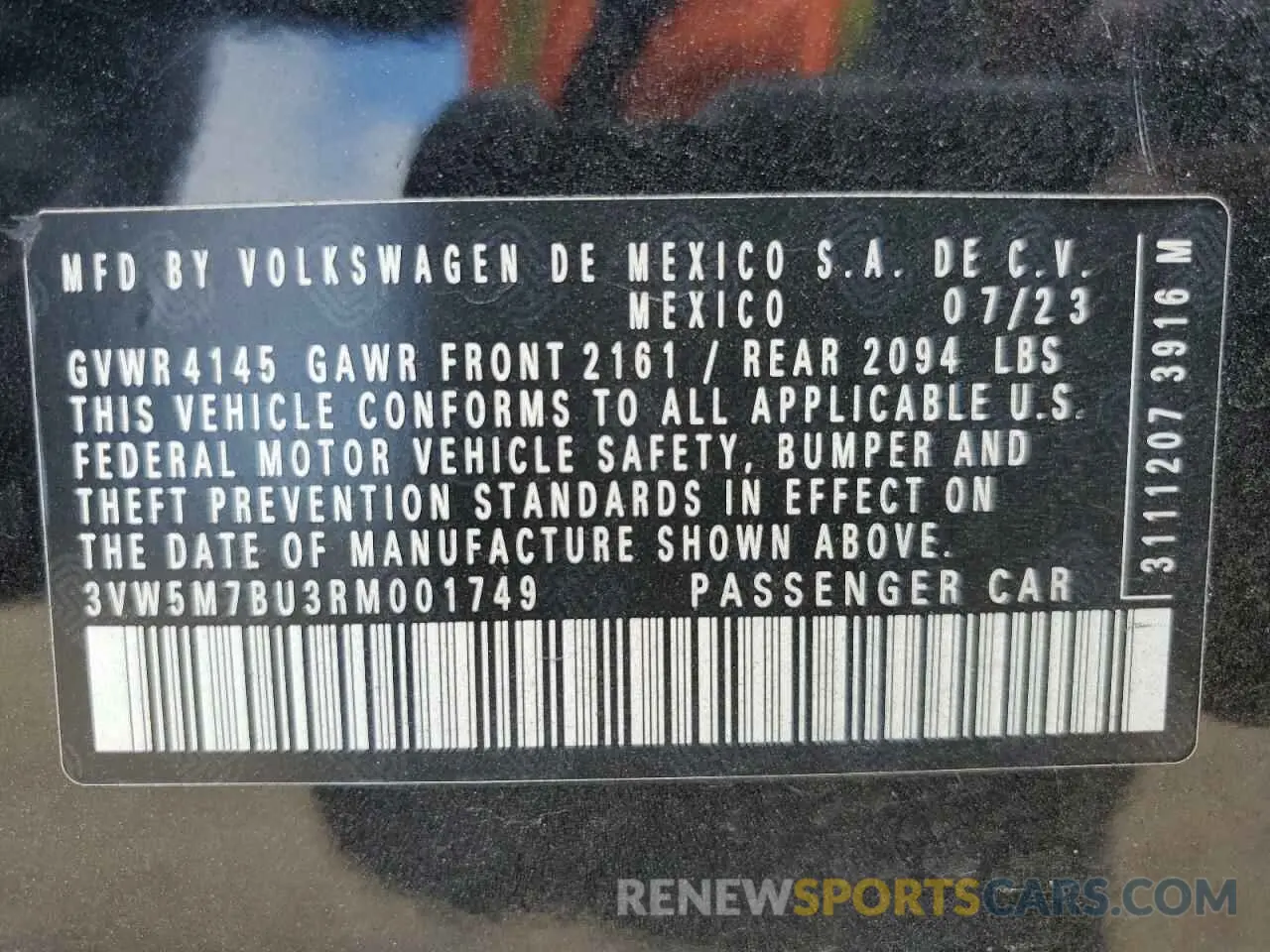 12 Photograph of a damaged car 3VW5M7BU3RM001749 VOLKSWAGEN JETTA 2024