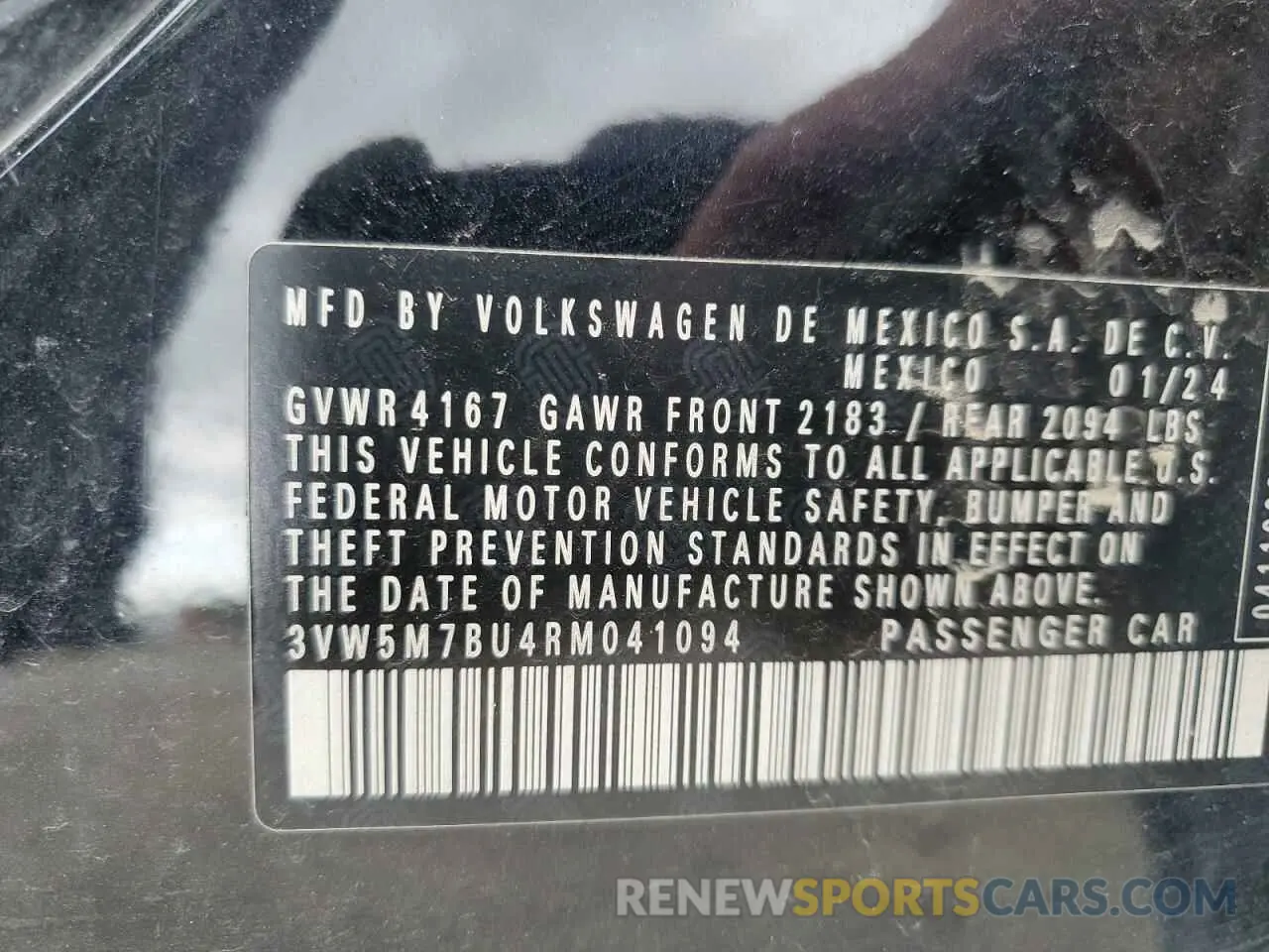 12 Photograph of a damaged car 3VW5M7BU4RM041094 VOLKSWAGEN JETTA 2024