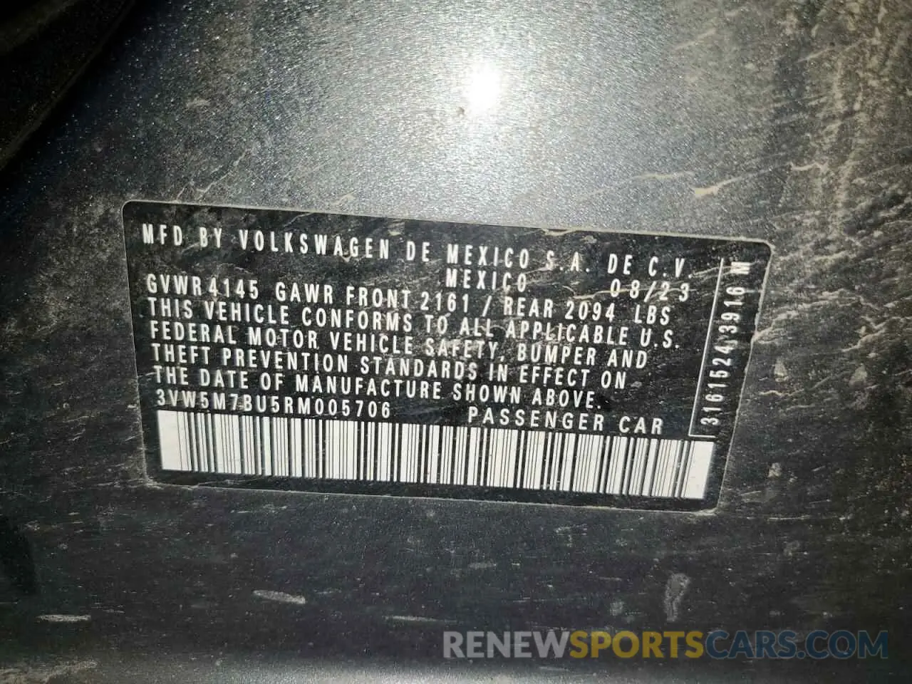 12 Фотография поврежденного автомобиля 3VW5M7BU5RM005706 VOLKSWAGEN JETTA 2024