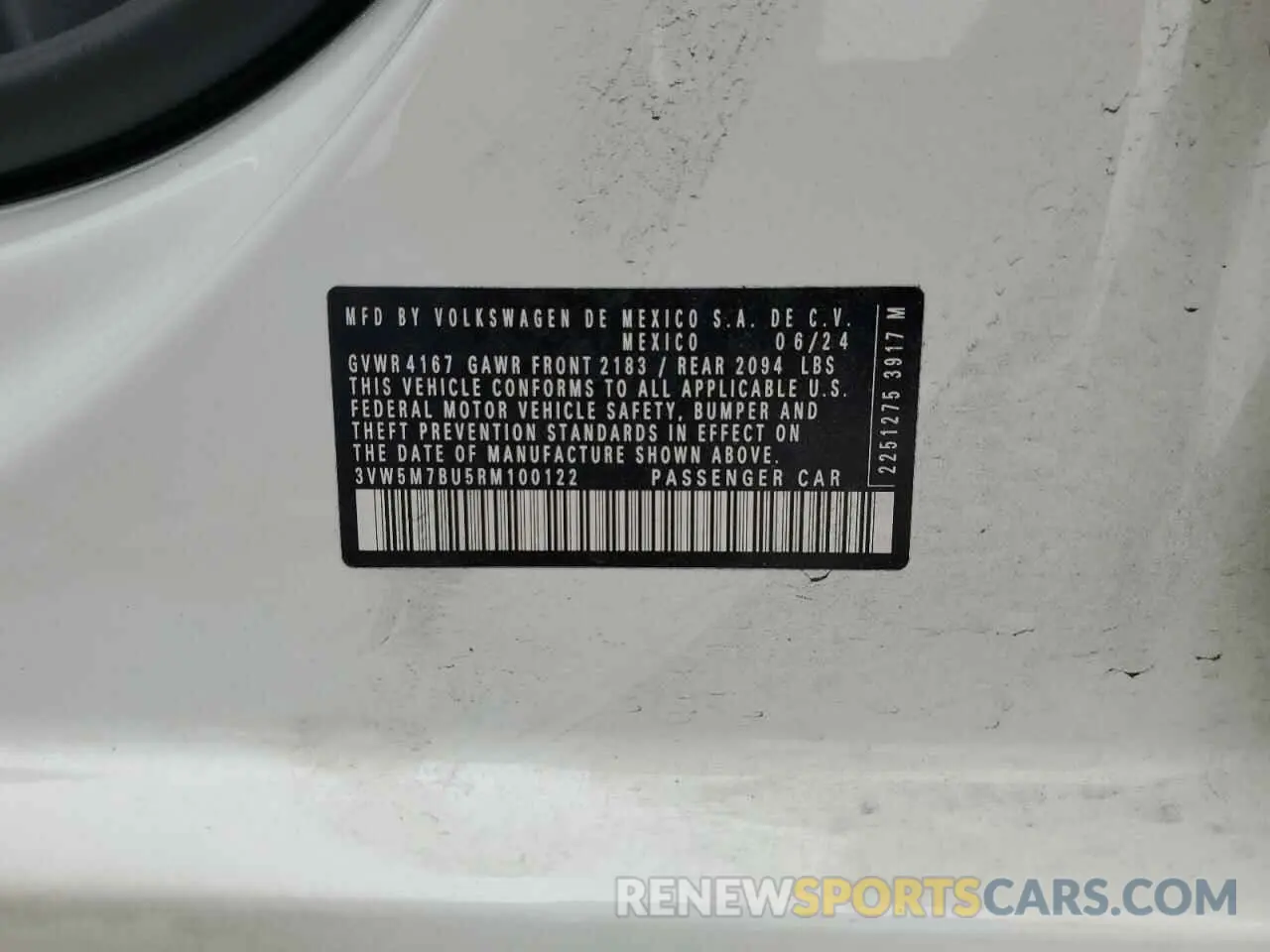 12 Фотография поврежденного автомобиля 3VW5M7BU5RM100122 VOLKSWAGEN JETTA 2024
