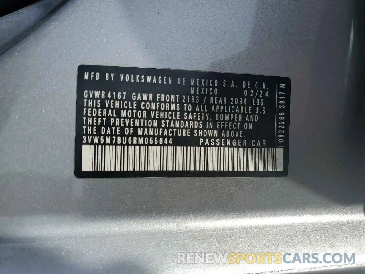 12 Photograph of a damaged car 3VW5M7BU6RM055644 VOLKSWAGEN JETTA 2024