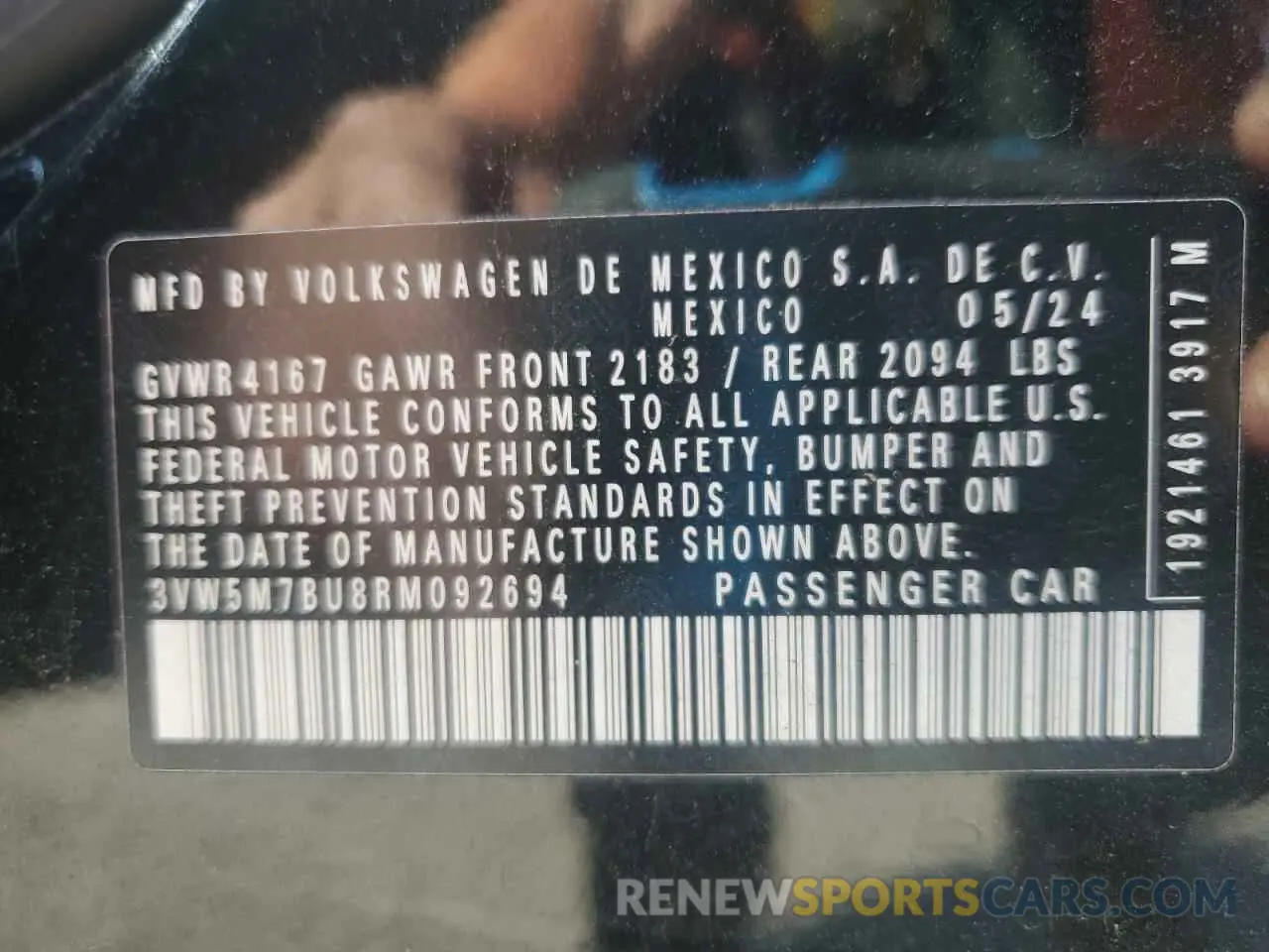 13 Photograph of a damaged car 3VW5M7BU8RM092694 VOLKSWAGEN JETTA 2024