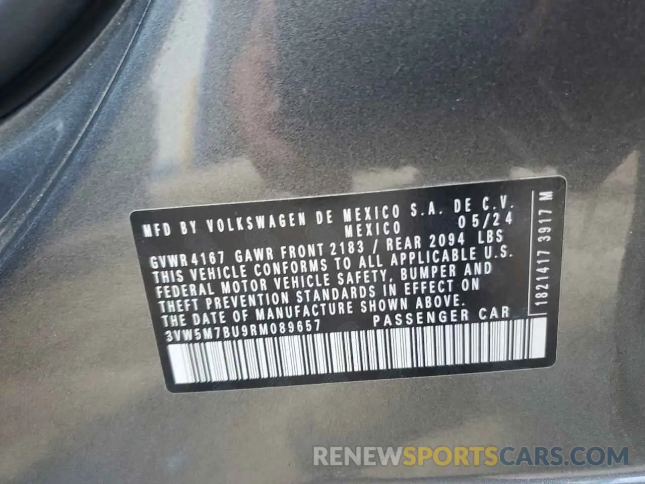 12 Photograph of a damaged car 3VW5M7BU9RM089657 VOLKSWAGEN JETTA 2024