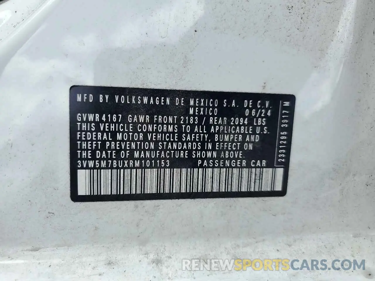 12 Photograph of a damaged car 3VW5M7BUXRM101153 VOLKSWAGEN JETTA 2024