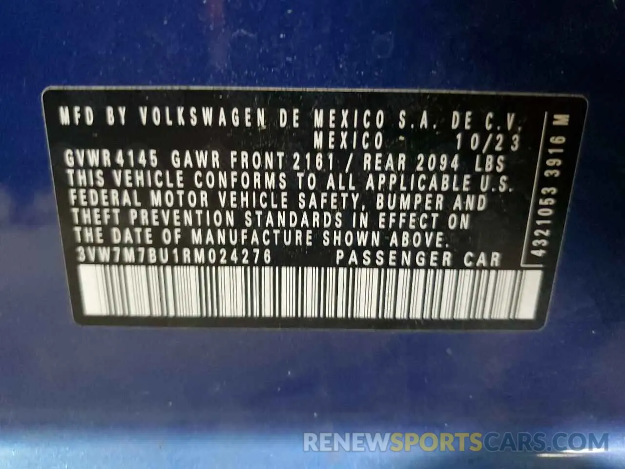 12 Фотография поврежденного автомобиля 3VW7M7BU1RM024276 VOLKSWAGEN JETTA 2024