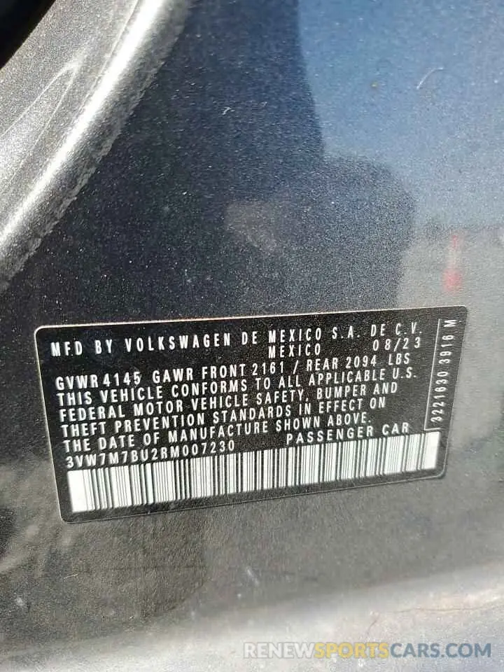 12 Photograph of a damaged car 3VW7M7BU2RM007230 VOLKSWAGEN JETTA 2024