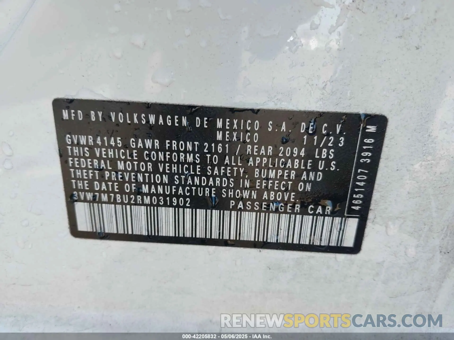 9 Фотография поврежденного автомобиля 3VW7M7BU2RM031902 VOLKSWAGEN JETTA 2024