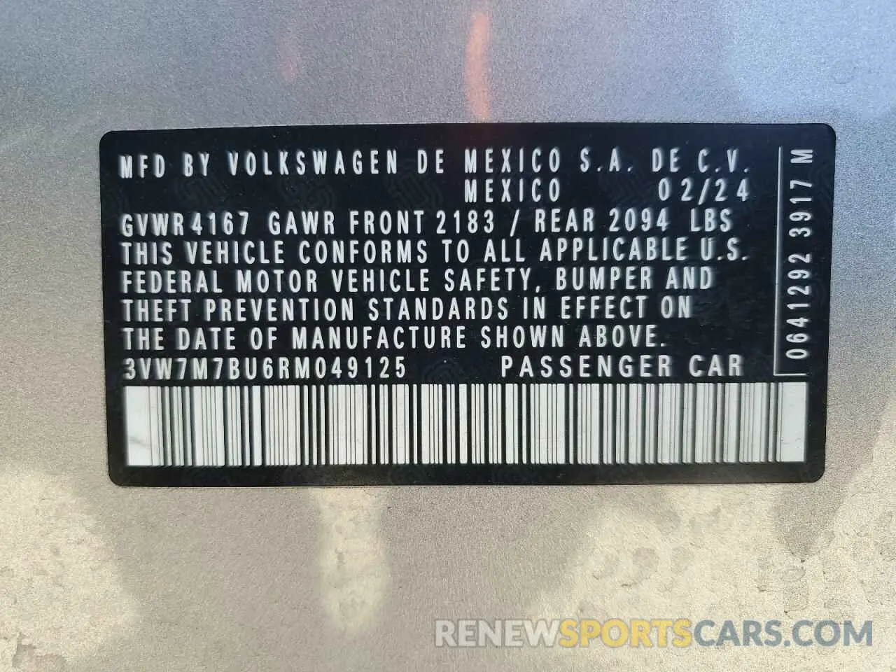 12 Photograph of a damaged car 3VW7M7BU6RM049125 VOLKSWAGEN JETTA 2024