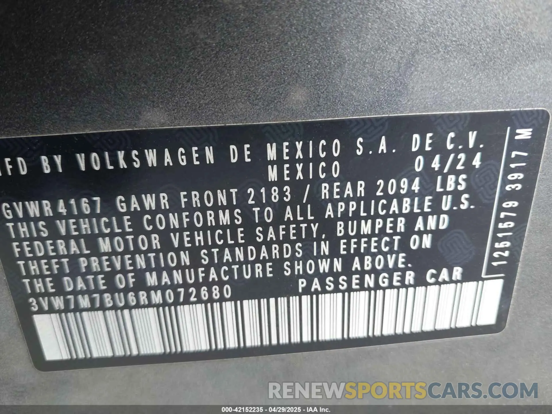 9 Фотография поврежденного автомобиля 3VW7M7BU6RM072680 VOLKSWAGEN JETTA 2024