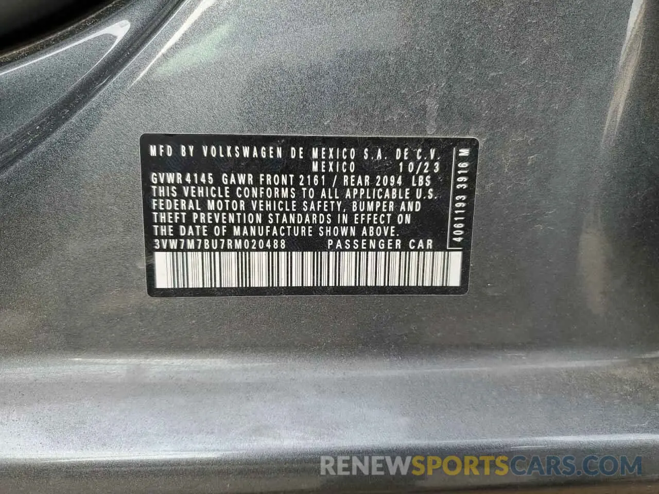 15 Photograph of a damaged car 3VW7M7BU7RM020488 VOLKSWAGEN JETTA 2024