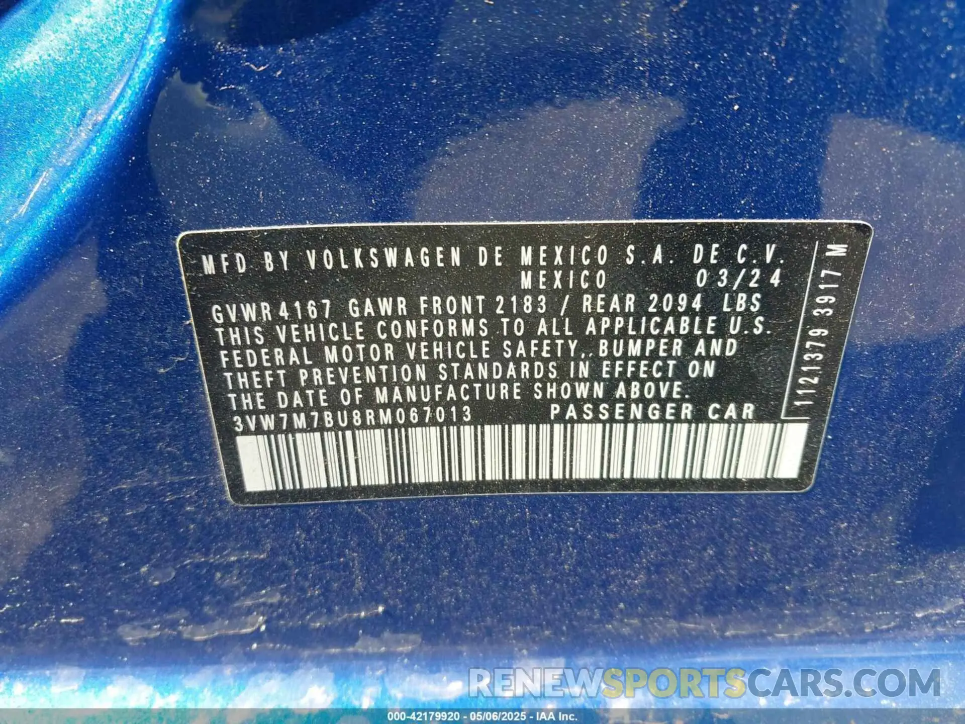 9 Фотография поврежденного автомобиля 3VW7M7BU8RM067013 VOLKSWAGEN JETTA 2024