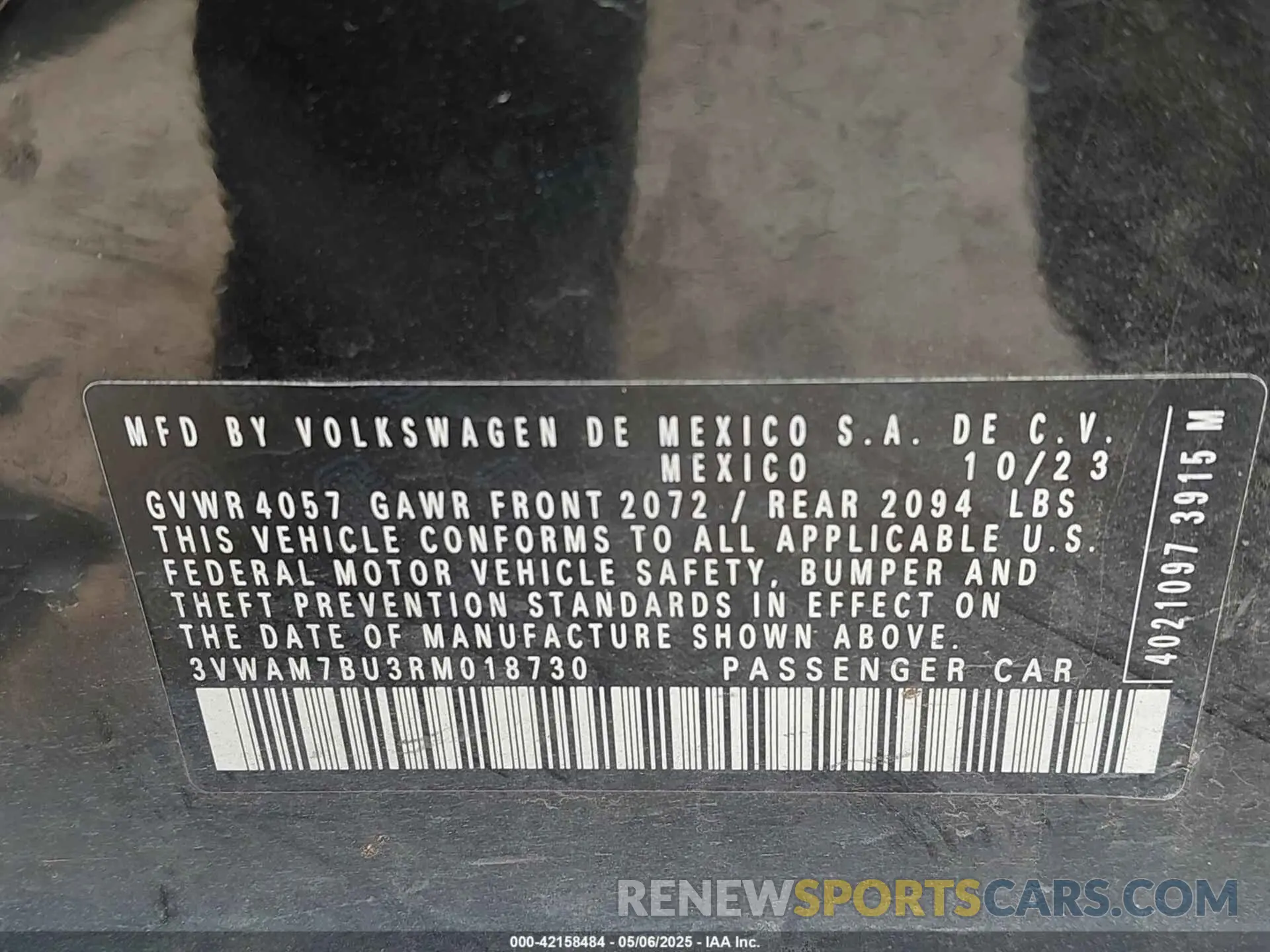 9 Photograph of a damaged car 3VWAM7BU3RM018730 VOLKSWAGEN JETTA 2024