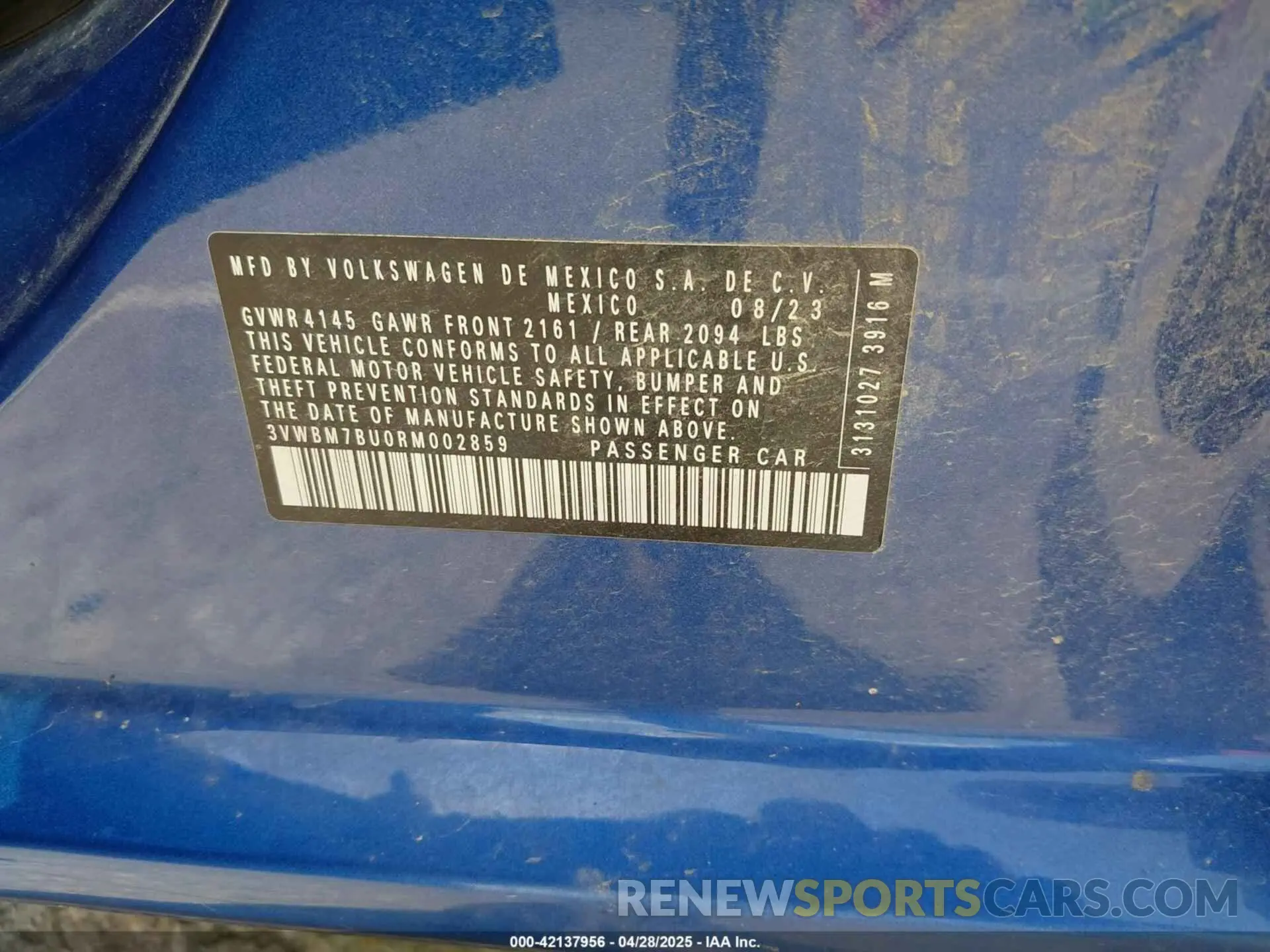 9 Photograph of a damaged car 3VWBM7BU0RM002859 VOLKSWAGEN JETTA 2024