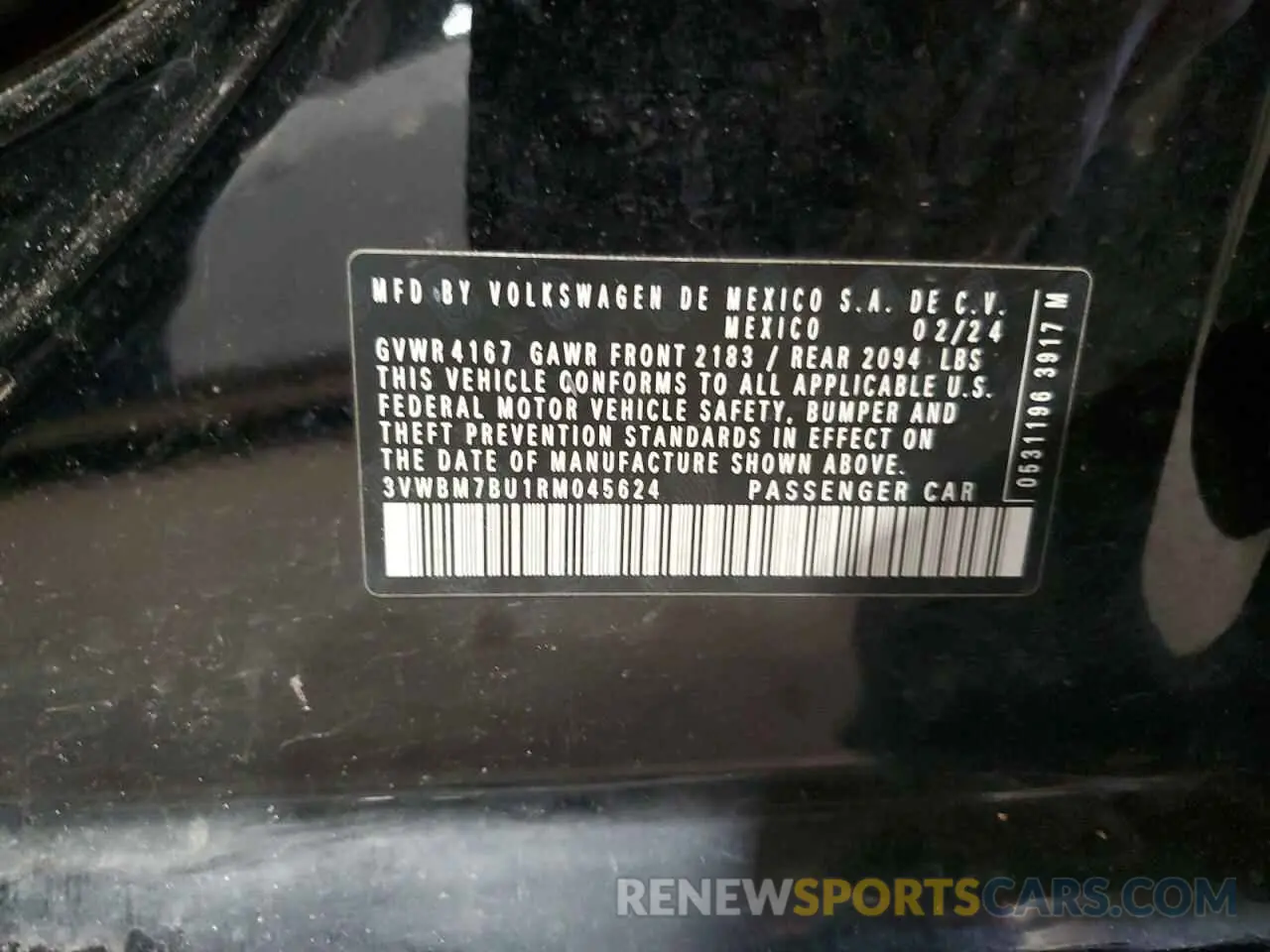 12 Photograph of a damaged car 3VWBM7BU1RM045624 VOLKSWAGEN JETTA 2024