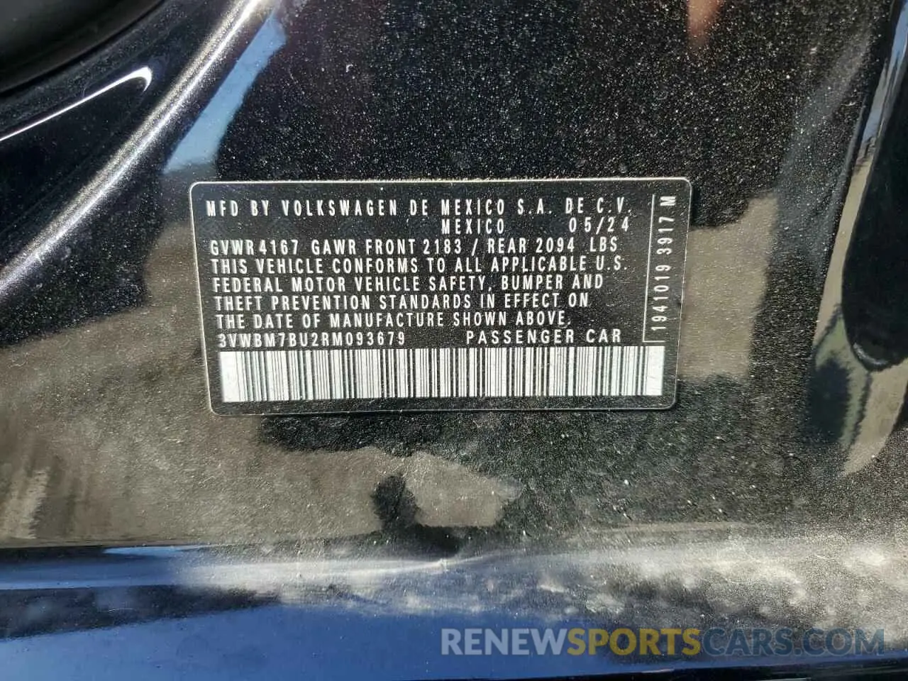 14 Фотография поврежденного автомобиля 3VWBM7BU2RM093679 VOLKSWAGEN JETTA 2024