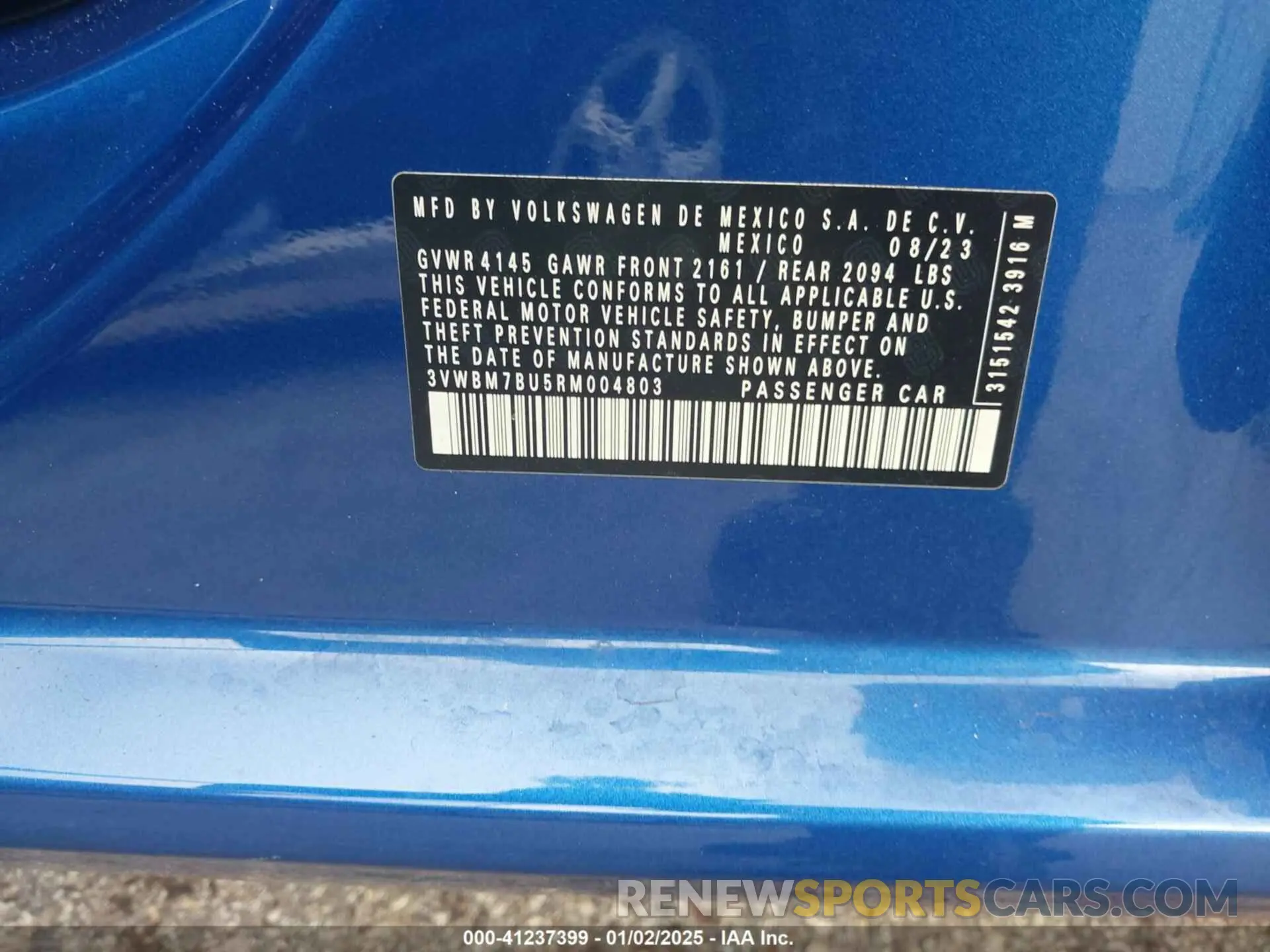 9 Фотография поврежденного автомобиля 3VWBM7BU5RM004803 VOLKSWAGEN JETTA 2024