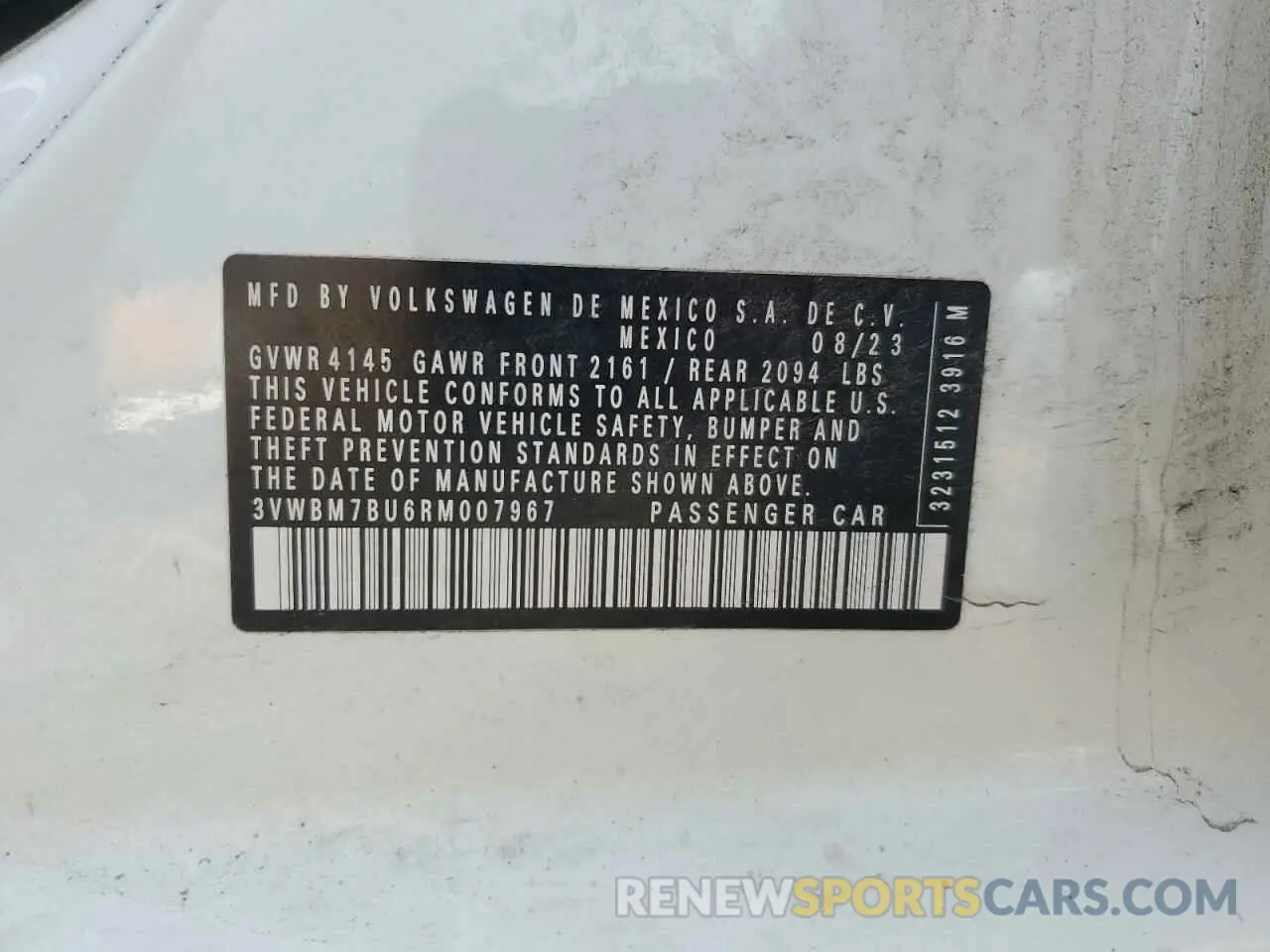 12 Photograph of a damaged car 3VWBM7BU6RM007967 VOLKSWAGEN JETTA 2024