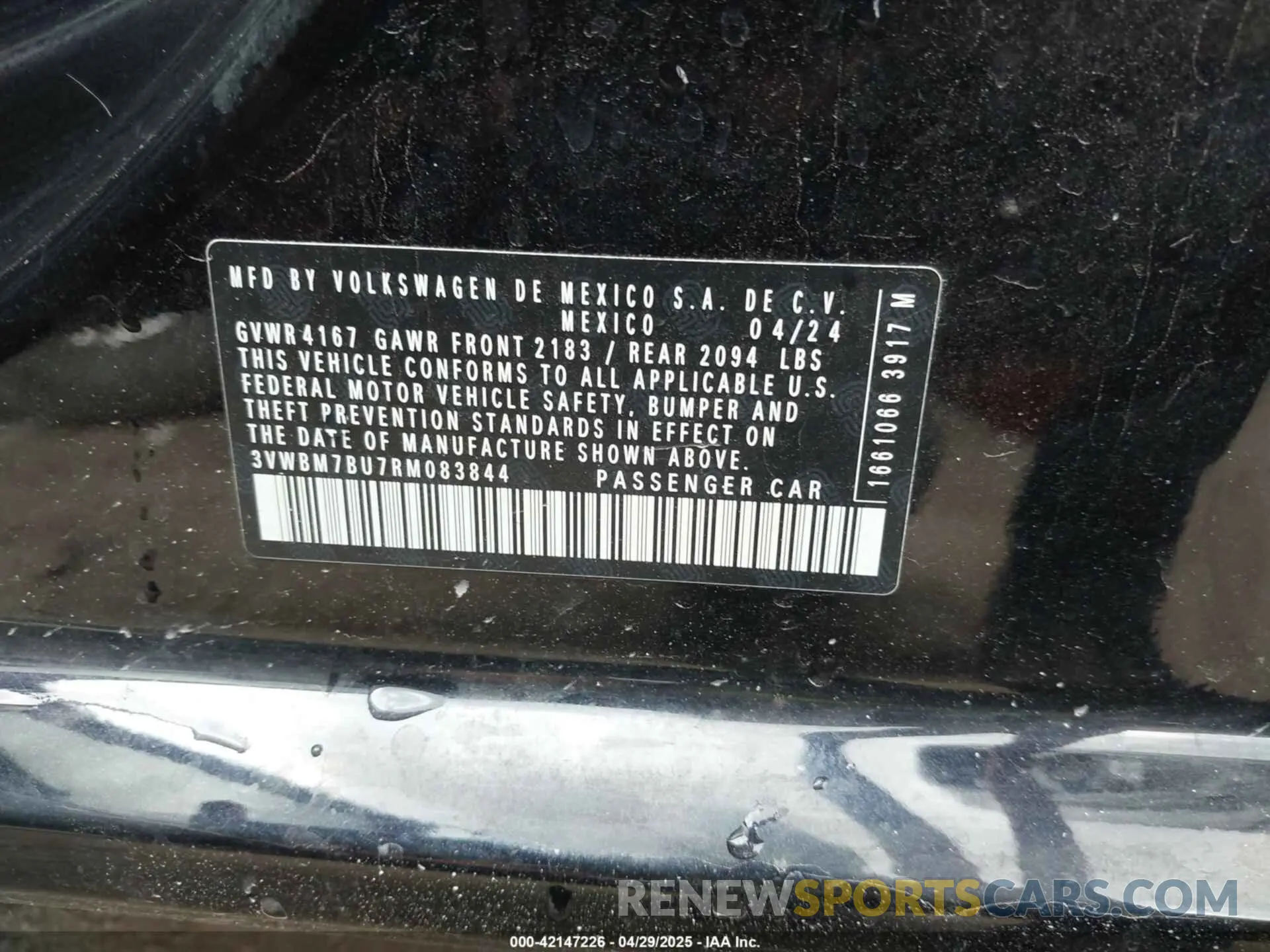 9 Фотография поврежденного автомобиля 3VWBM7BU7RM083844 VOLKSWAGEN JETTA 2024