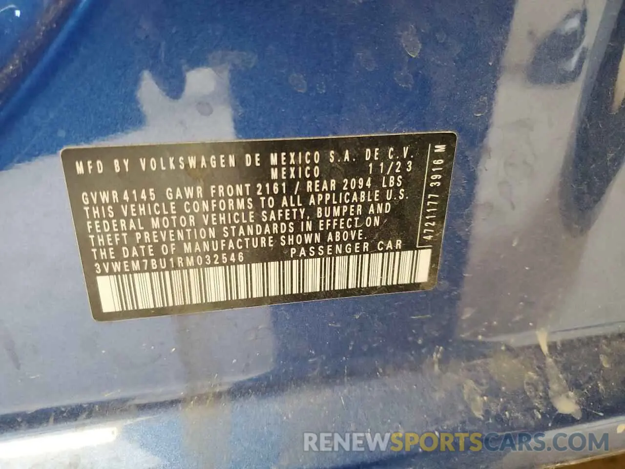 12 Фотография поврежденного автомобиля 3VWEM7BU1RM032546 VOLKSWAGEN JETTA 2024
