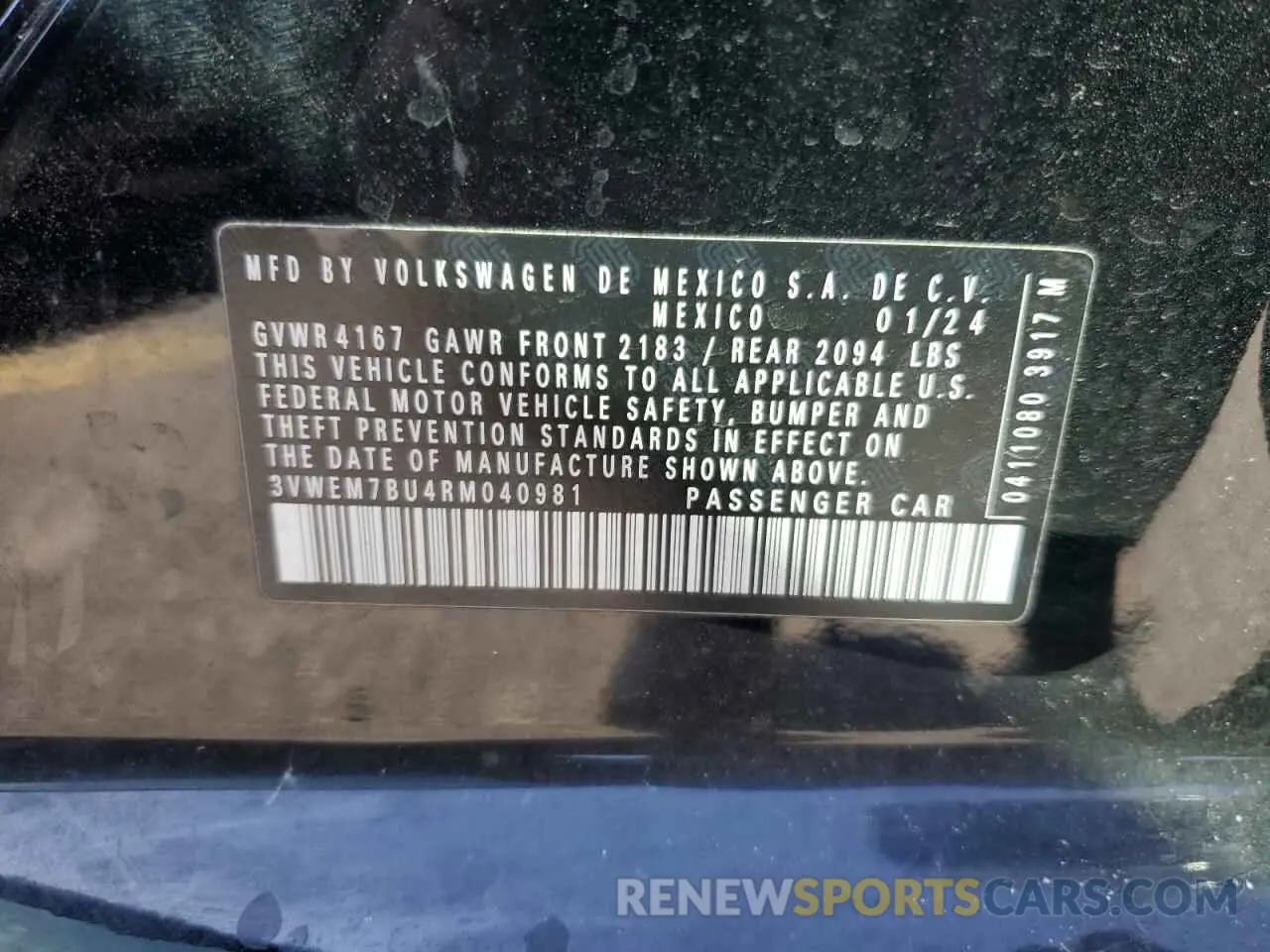 14 Фотография поврежденного автомобиля 3VWEM7BU4RM040981 VOLKSWAGEN JETTA 2024