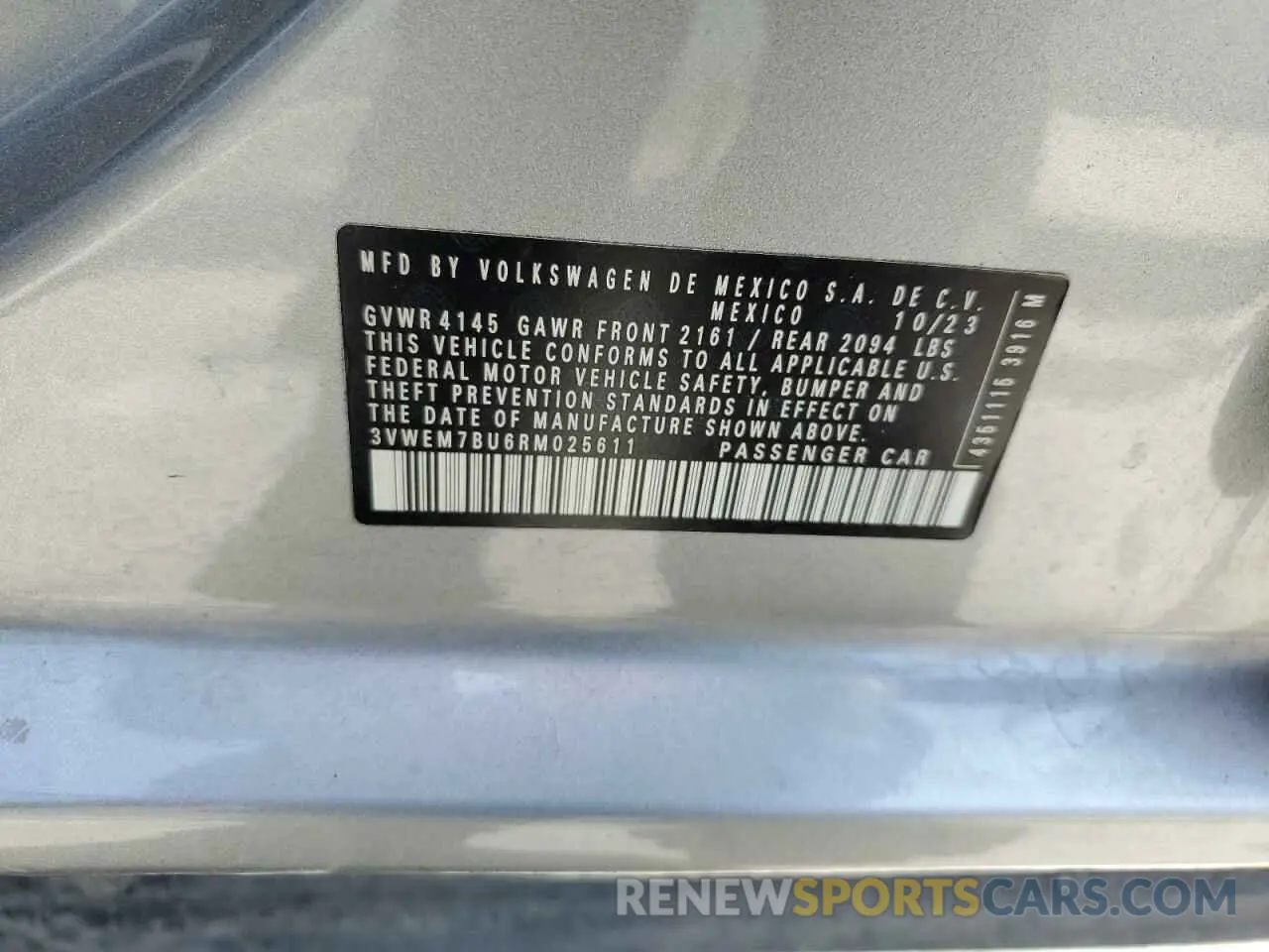 13 Фотография поврежденного автомобиля 3VWEM7BU6RM025611 VOLKSWAGEN JETTA 2024