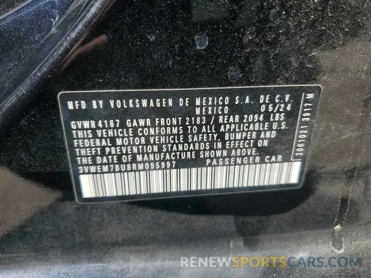 12 Photograph of a damaged car 3VWEM7BU8RM095997 VOLKSWAGEN JETTA 2024