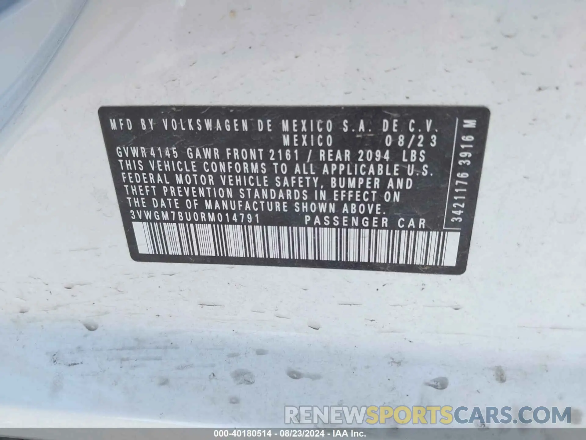 9 Фотография поврежденного автомобиля 3VWGM7BU0RM014791 VOLKSWAGEN JETTA 2024
