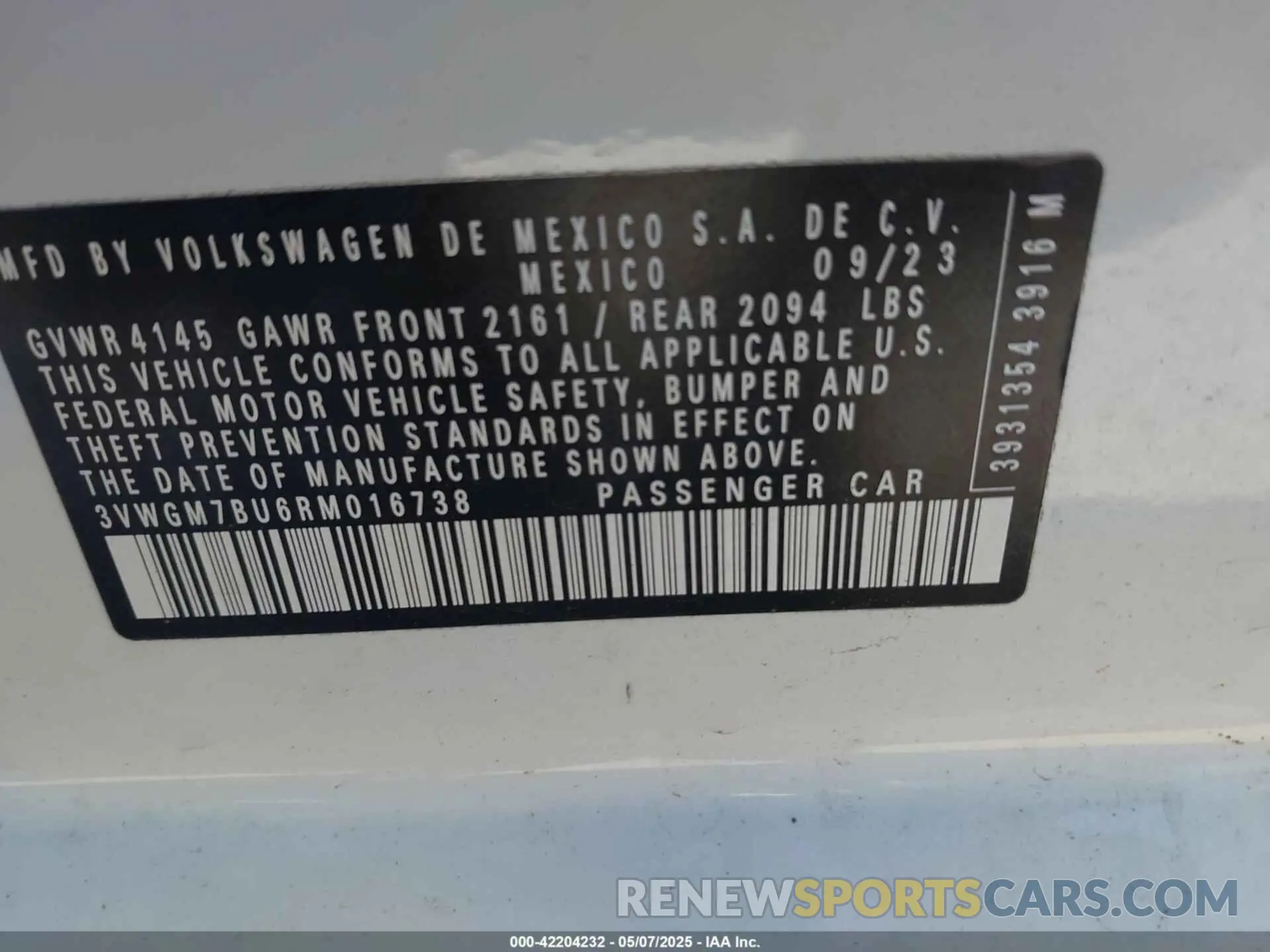 9 Фотография поврежденного автомобиля 3VWGM7BU6RM016738 VOLKSWAGEN JETTA 2024