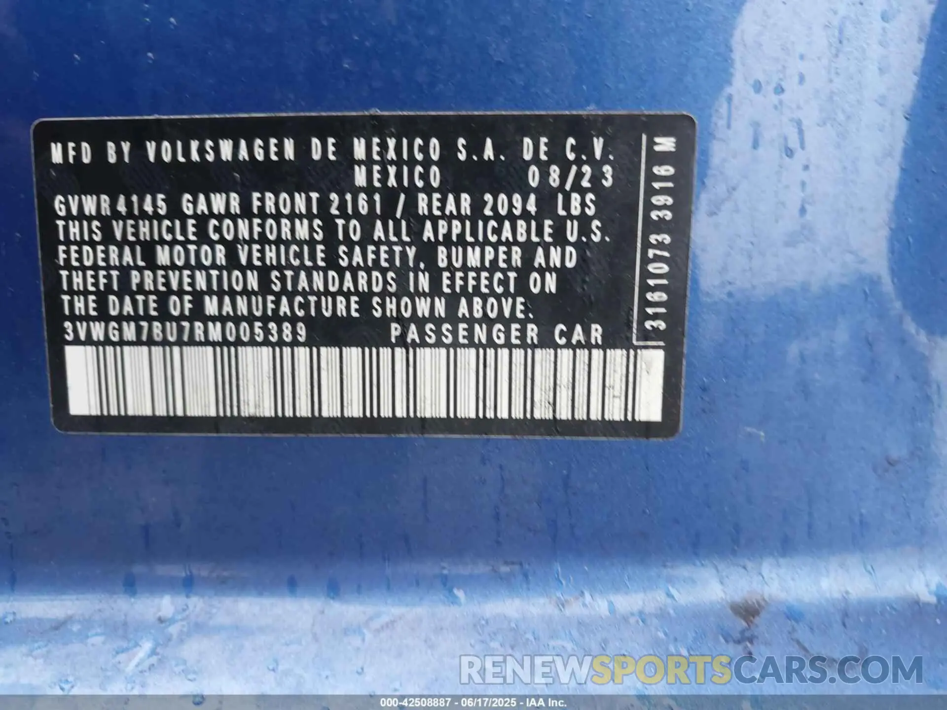 9 Photograph of a damaged car 3VWGM7BU7RM005389 VOLKSWAGEN JETTA 2024