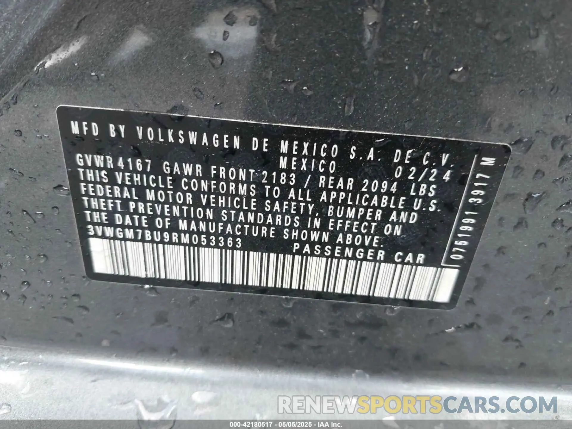 9 Фотография поврежденного автомобиля 3VWGM7BU9RM053363 VOLKSWAGEN JETTA 2024