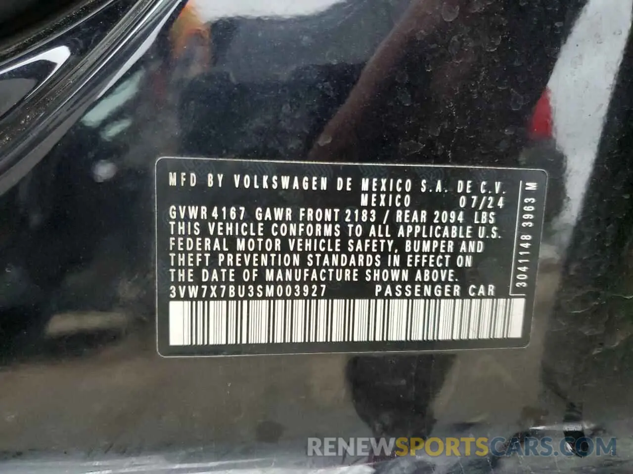 13 Фотография поврежденного автомобиля 3VW7X7BU3SM003927 VOLKSWAGEN JETTA 2025