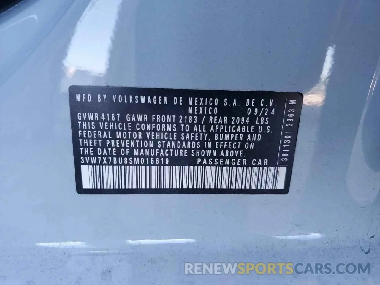 12 Фотография поврежденного автомобиля 3VW7X7BU8SM015619 VOLKSWAGEN JETTA 2025