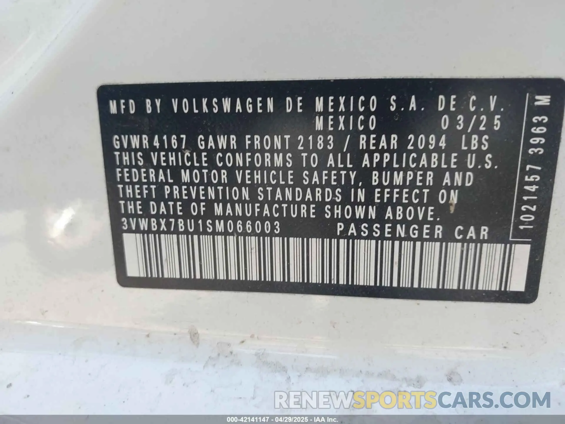 9 Photograph of a damaged car 3VWBX7BU1SM066003 VOLKSWAGEN JETTA 2025