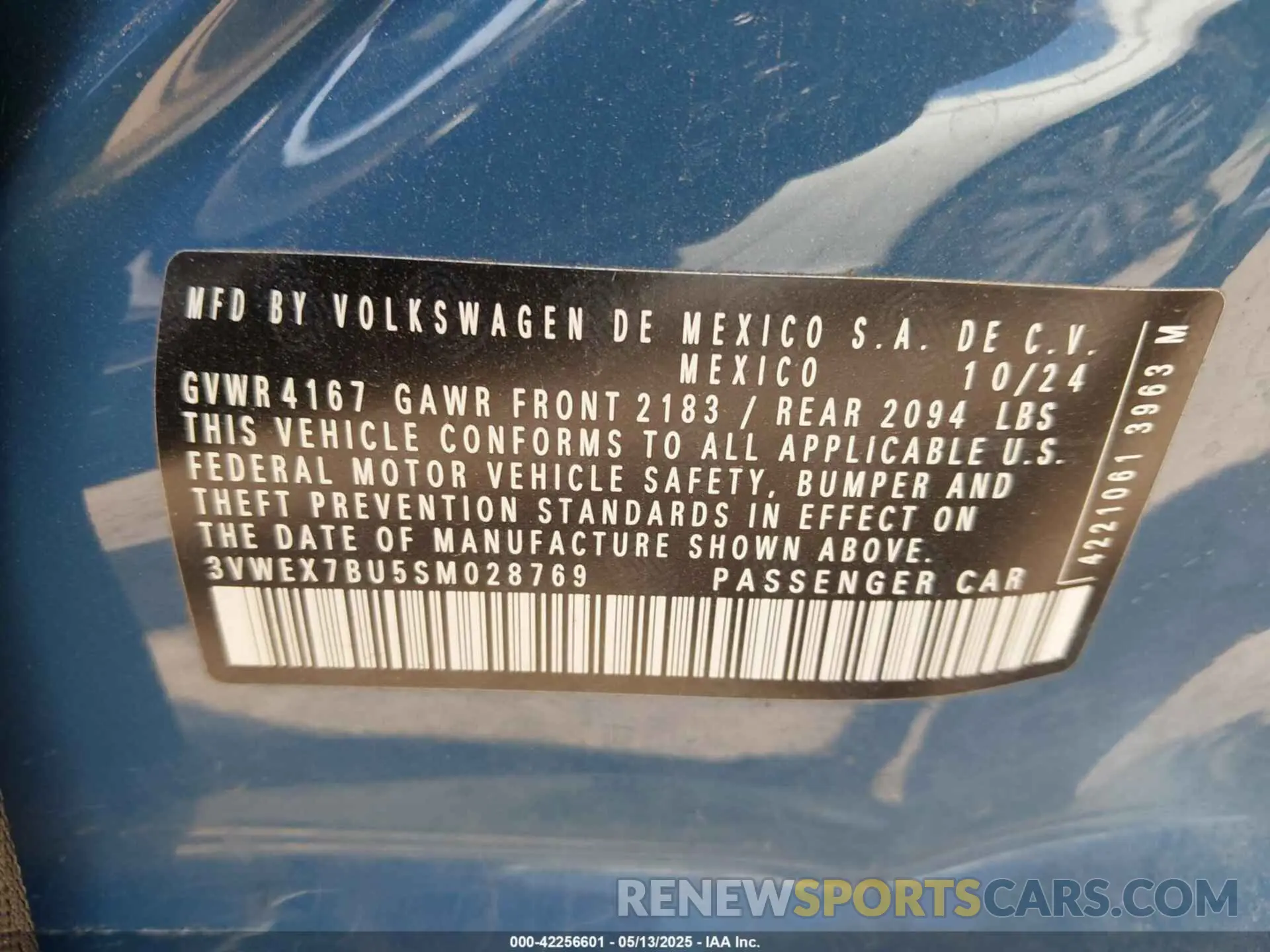 9 Фотография поврежденного автомобиля 3VWEX7BU5SM028769 VOLKSWAGEN JETTA 2025