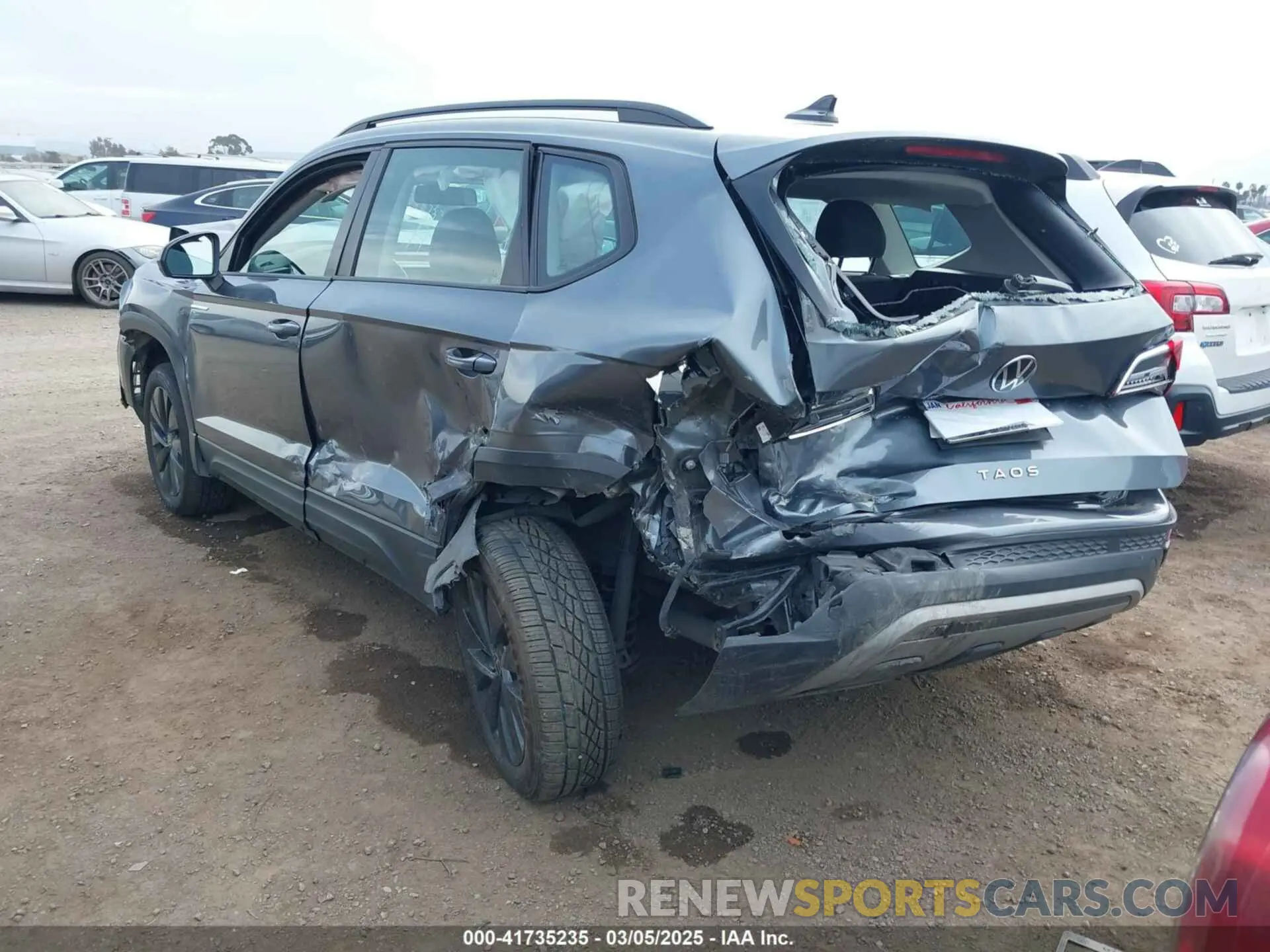 3 Фотография поврежденного автомобиля 3VVDX7B2XNM044372 VOLKSWAGEN TAOS 2022