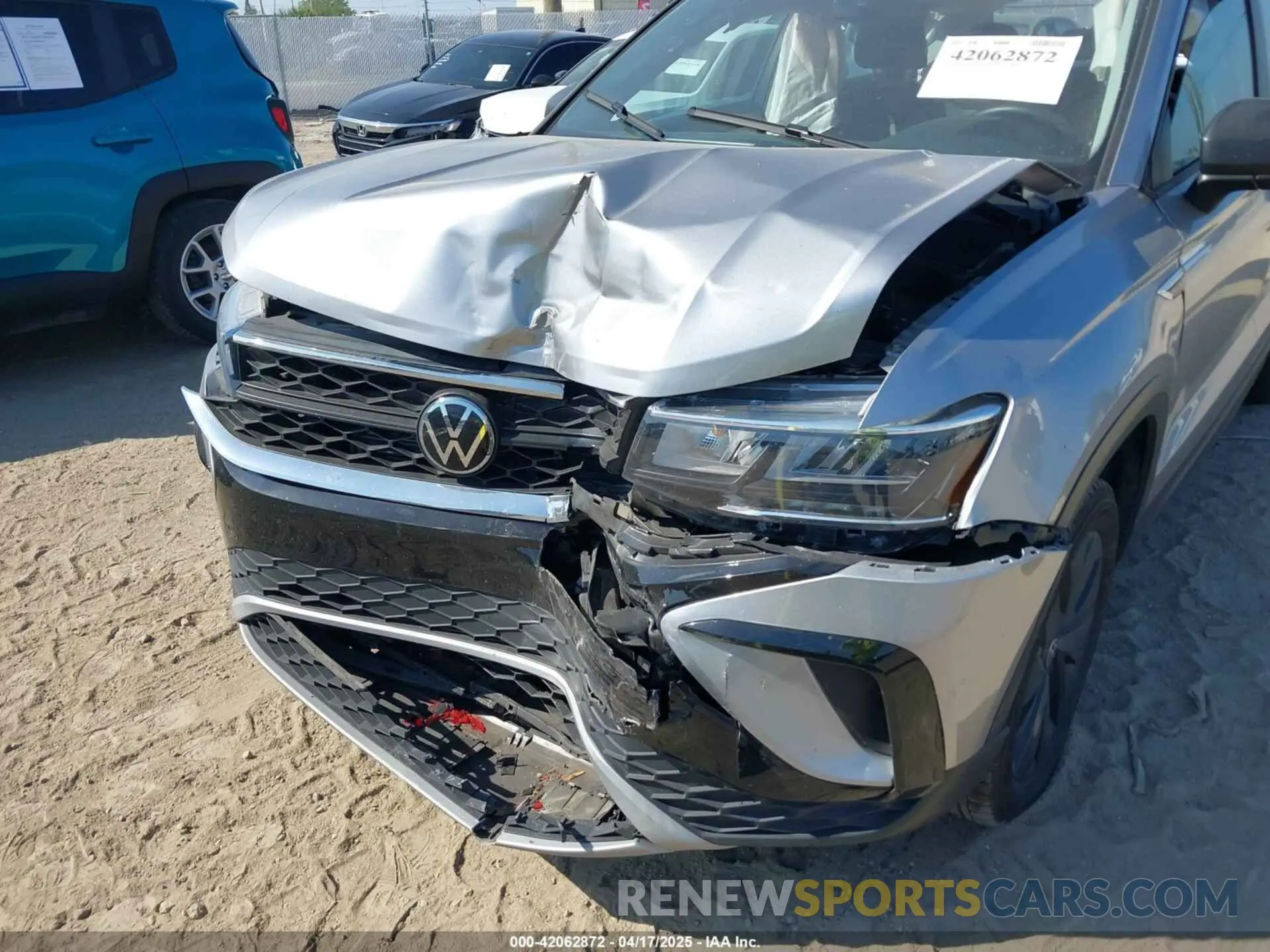 6 Фотография поврежденного автомобиля 3VVCX7B29PM374941 VOLKSWAGEN TAOS 2023
