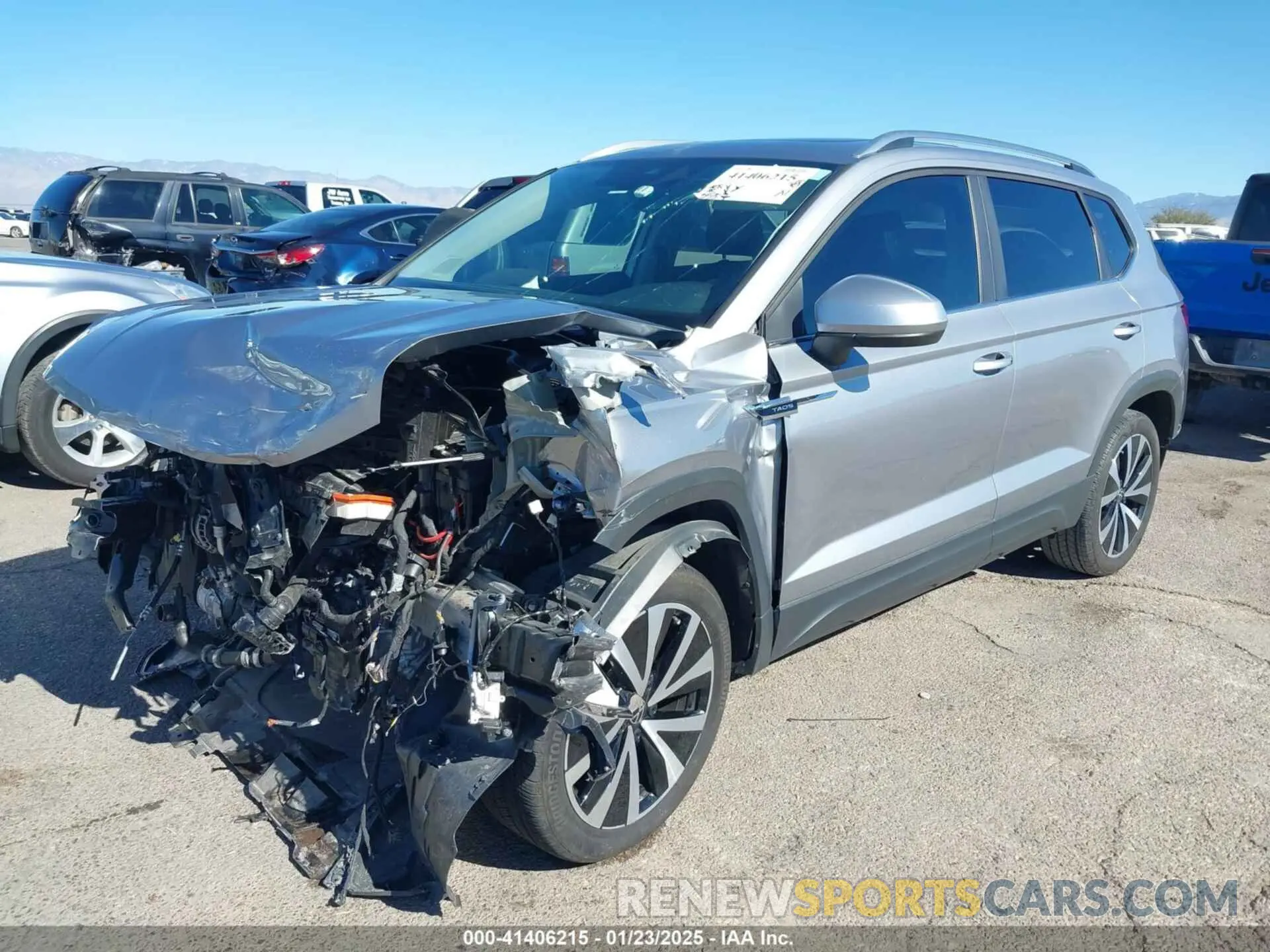 2 Фотография поврежденного автомобиля 3VVEX7B21RM001601 VOLKSWAGEN TAOS 2024