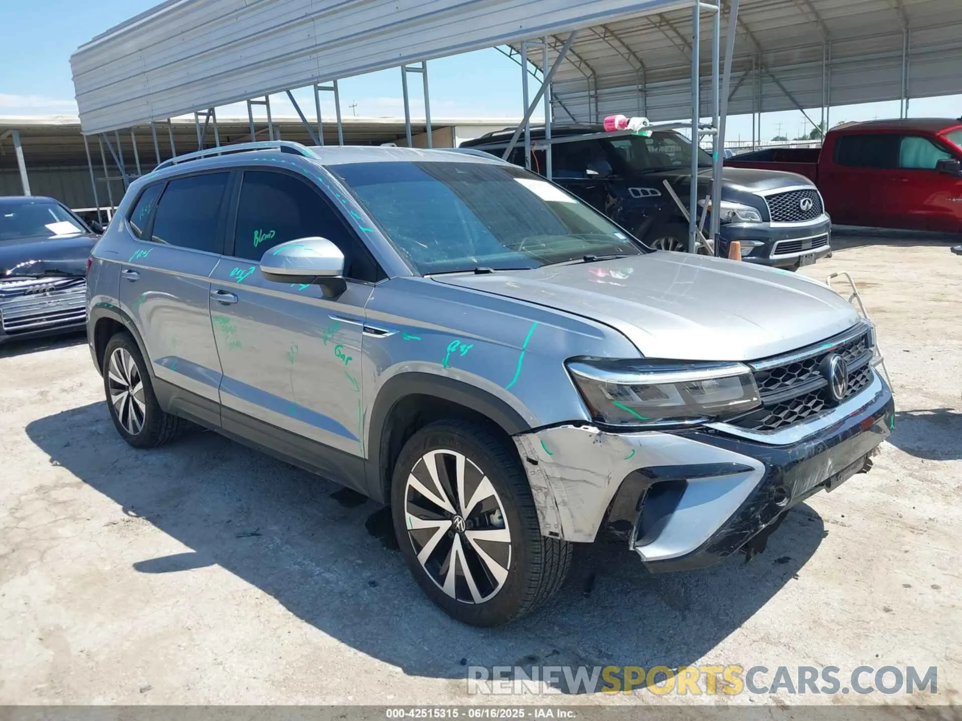 1 Photograph of a damaged car 3VVSX7B20RM004282 VOLKSWAGEN TAOS 2024