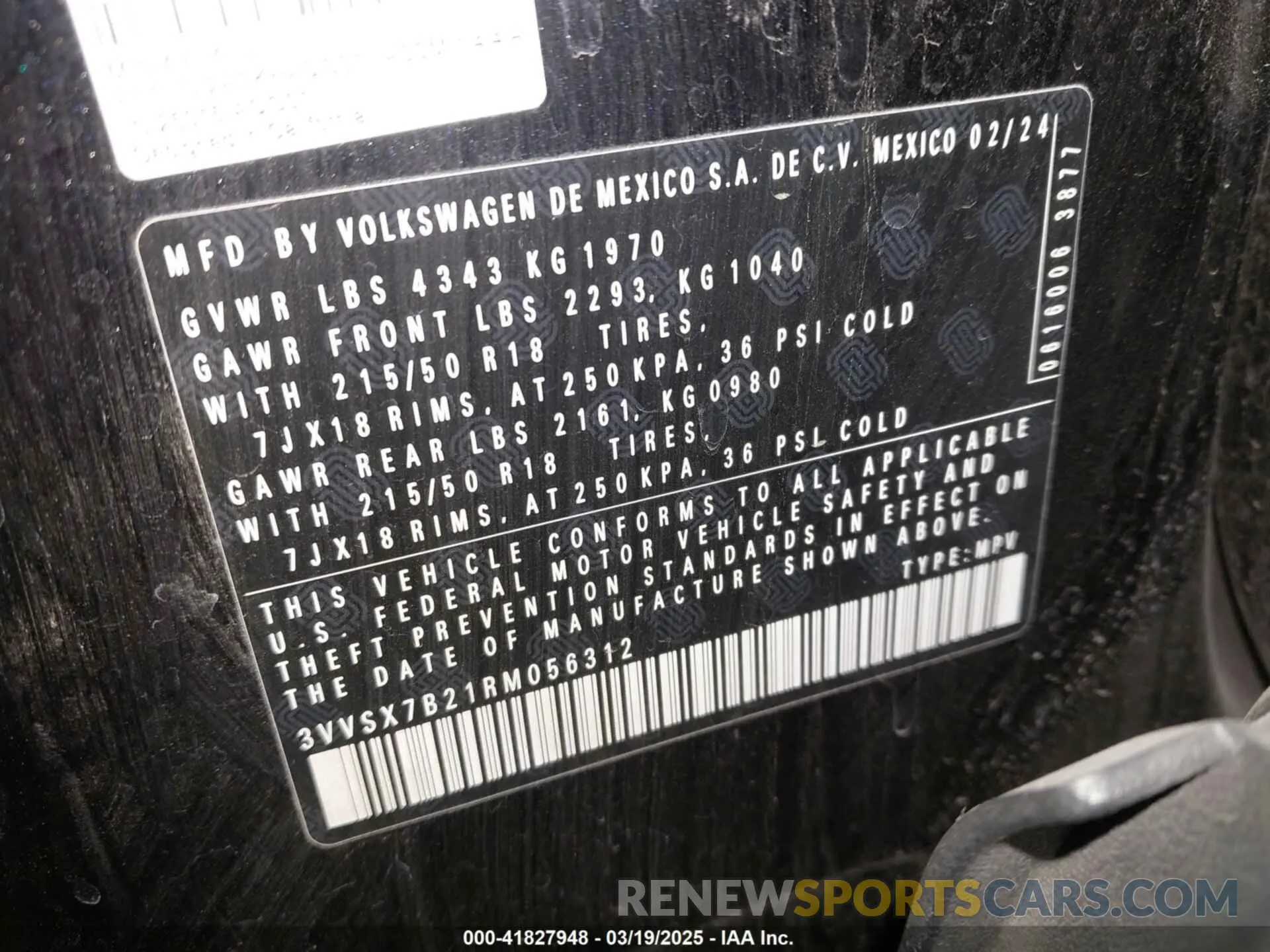 9 Photograph of a damaged car 3VVSX7B21RM056312 VOLKSWAGEN TAOS 2024