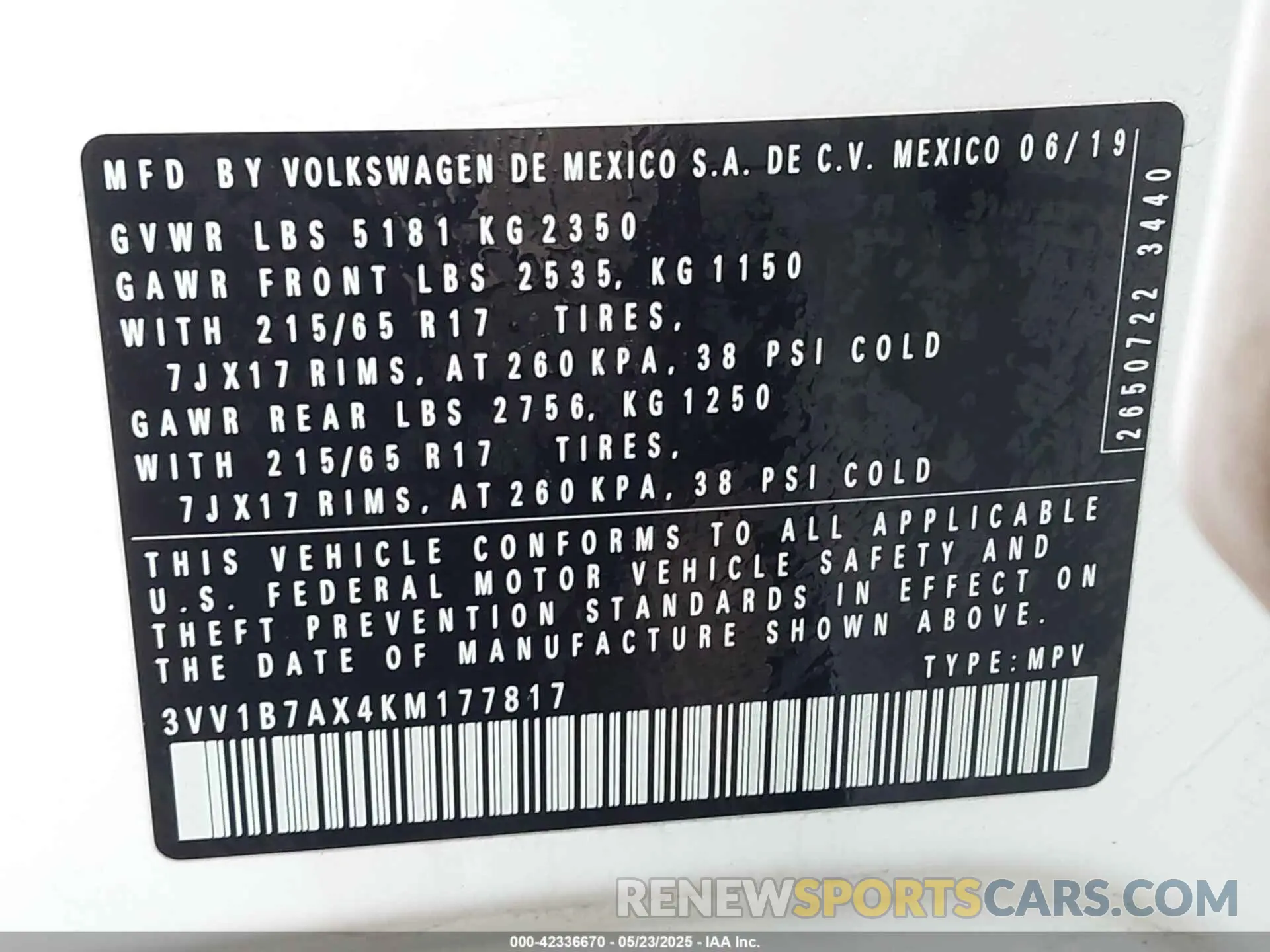 9 Photograph of a damaged car 3VV1B7AX4KM177817 VOLKSWAGEN TIGUAN 2019